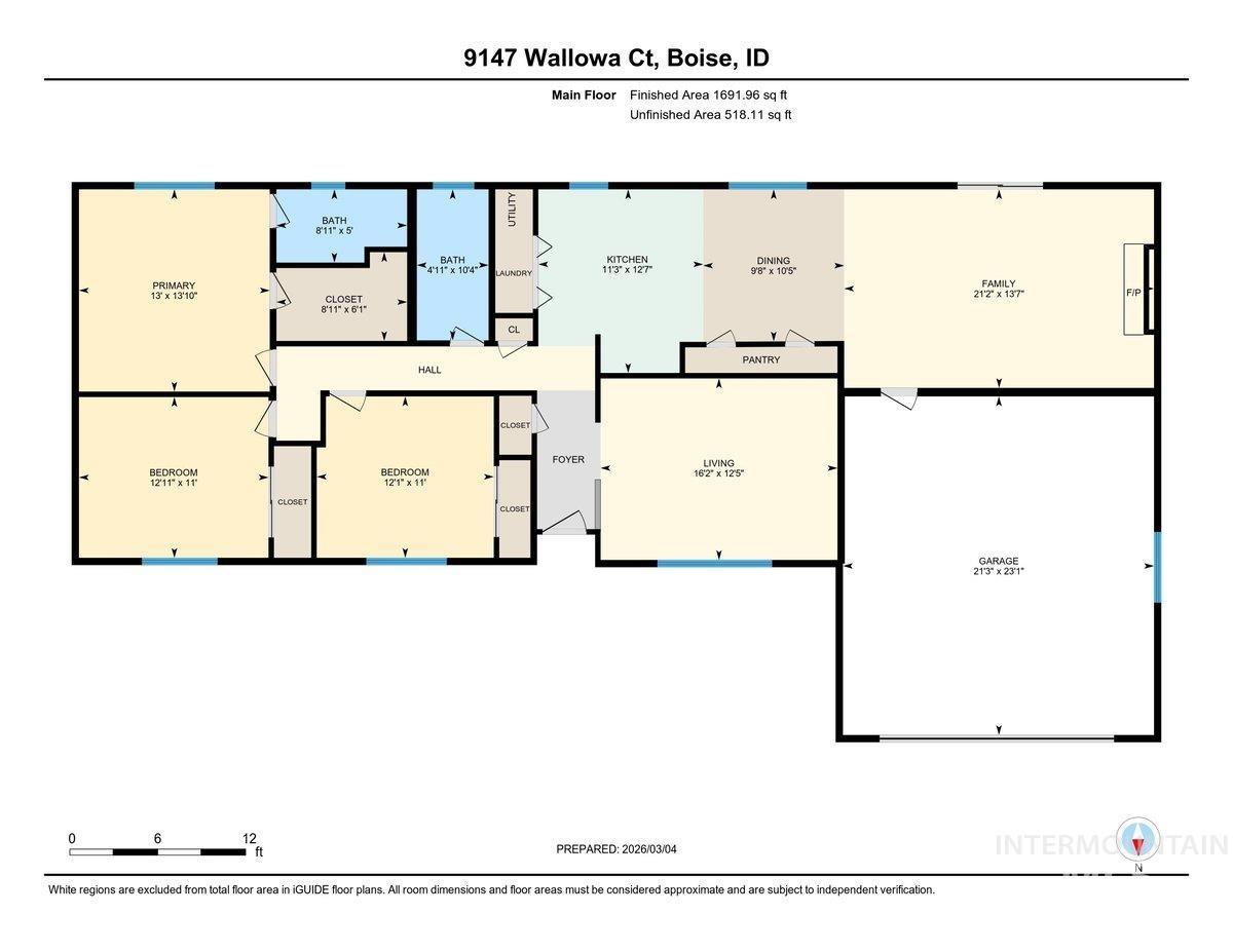 9147 W Wallowa Ct, Boise, Idaho 83709, 3 Bedrooms, 2 Bathrooms, Residential For Sale, Price $599,000, 98976813