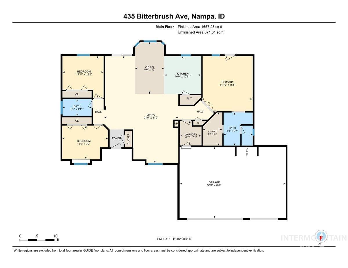 435 Bitterbrush Ave, Nampa, Idaho 83686, 3 Bedrooms, 2 Bathrooms, Residential For Sale, Price $474,900,MLS 98976859