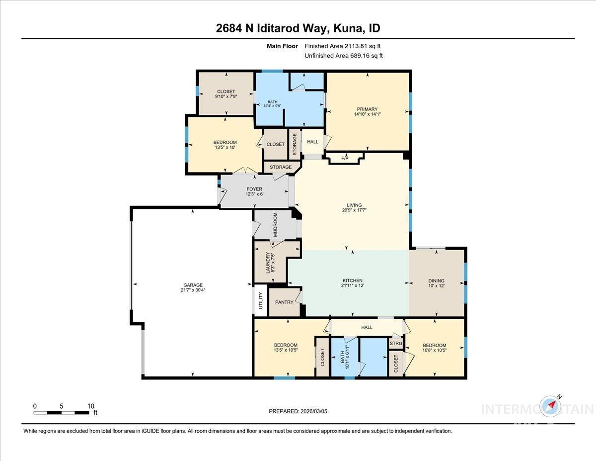 2684 N Iditarod Way, Kuna, Idaho 83634, 4 Bedrooms, 2 Bathrooms, Residential For Sale, Price $489,900,MLS 98976936