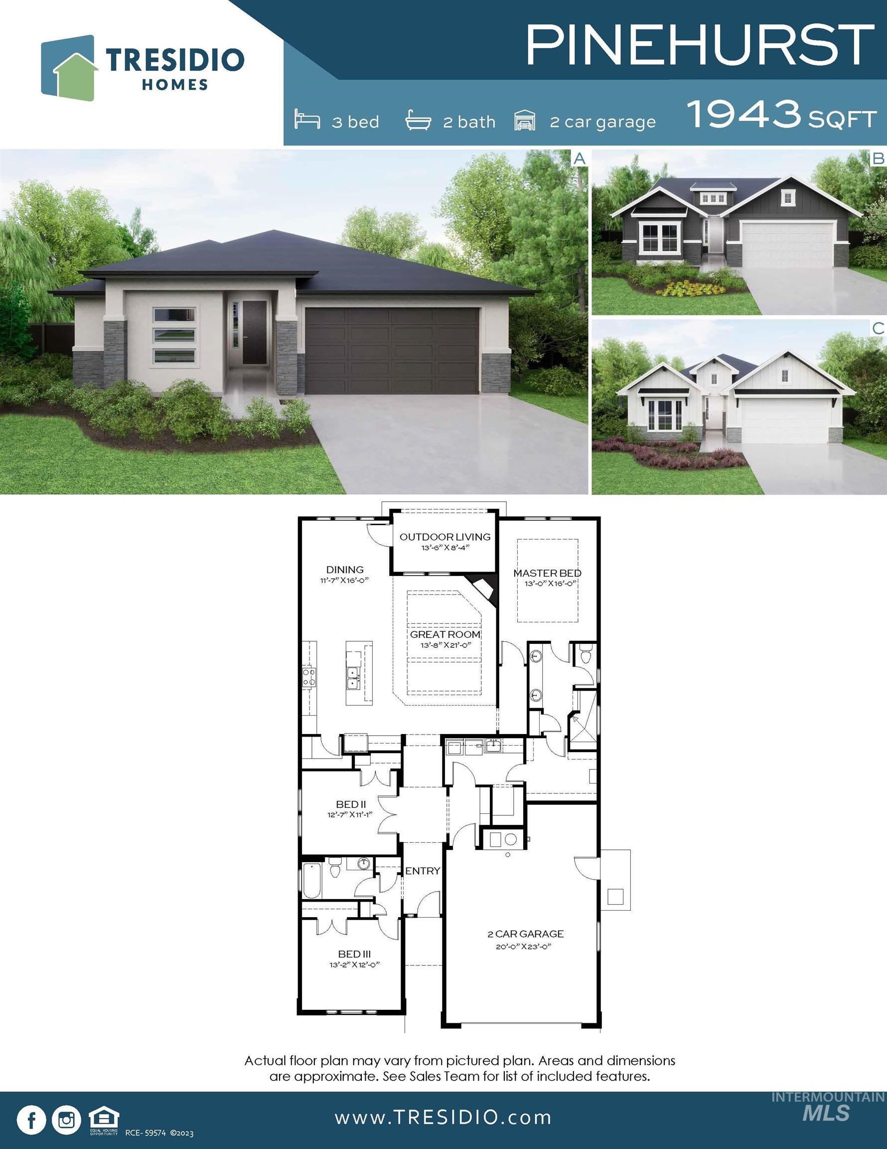 10817 W Barnbougle ln, Kuna, Idaho 83634, 3 Bedrooms, 2 Bathrooms, Residential For Sale, Price $577,880, 98976942