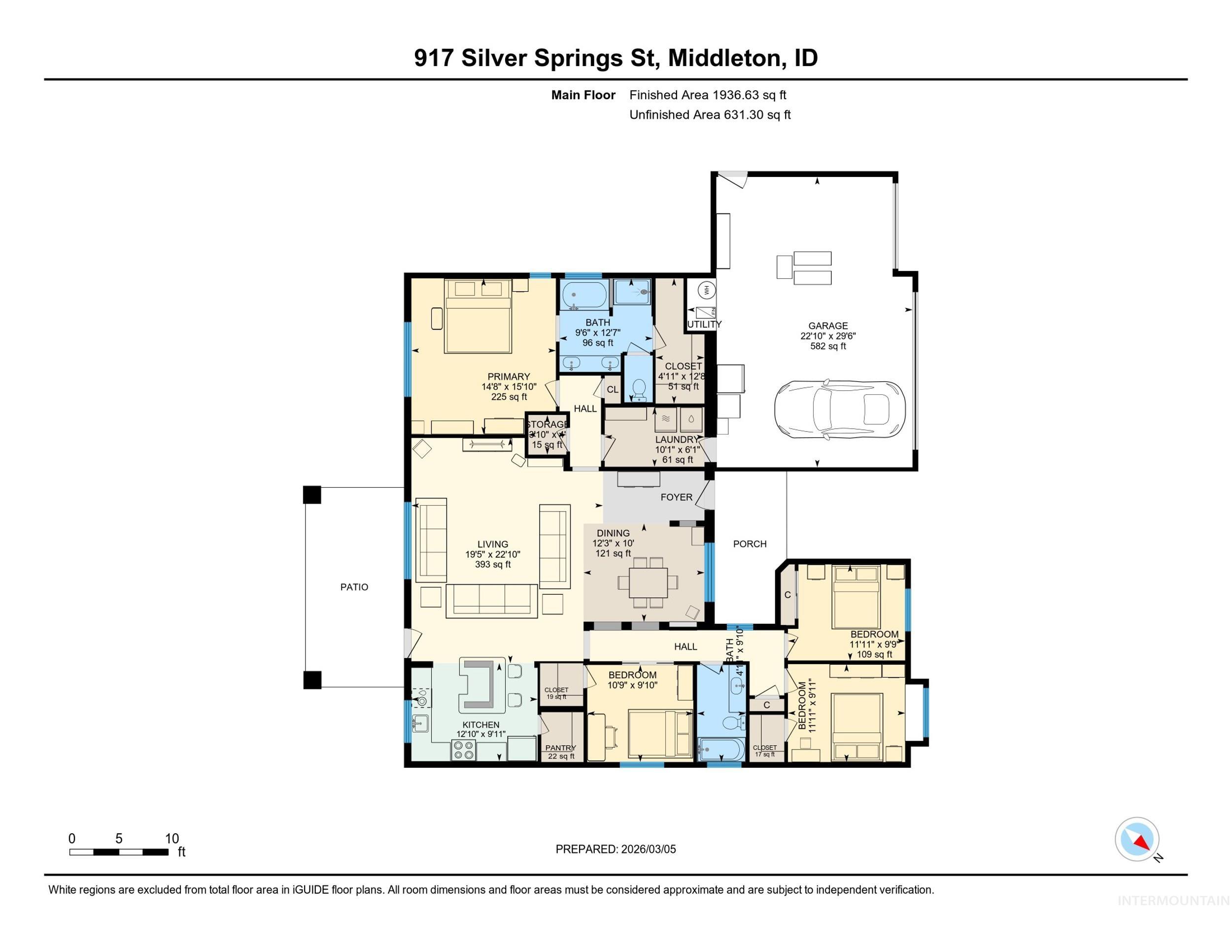 917 Silver Springs St, Middleton, Idaho 83644, 4 Bedrooms, 2 Bathrooms, Residential For Sale, Price $480,000,MLS 98976958