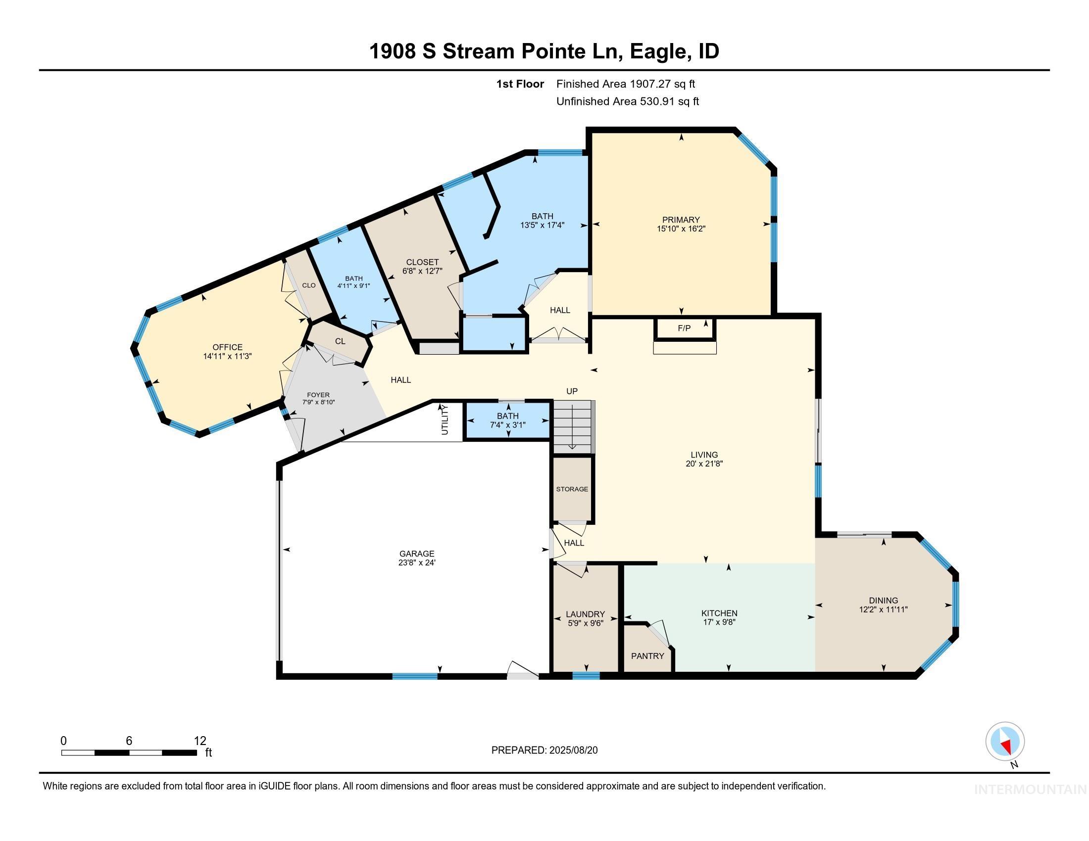 1908 S Stream Pointe Ln, Eagle, Idaho 83616-7135, 4 Bedrooms, 3.5 Bathrooms, Residential For Sale, Price $759,000, 98977043