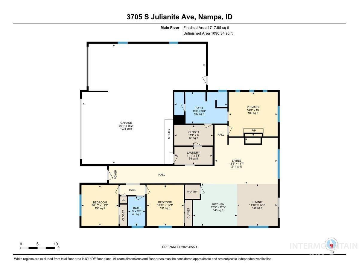 3705 S Julianite, Nampa, Idaho 83686, 3 Bedrooms, 2 Bathrooms, Residential For Sale, Price $519,000,MLS 98977196