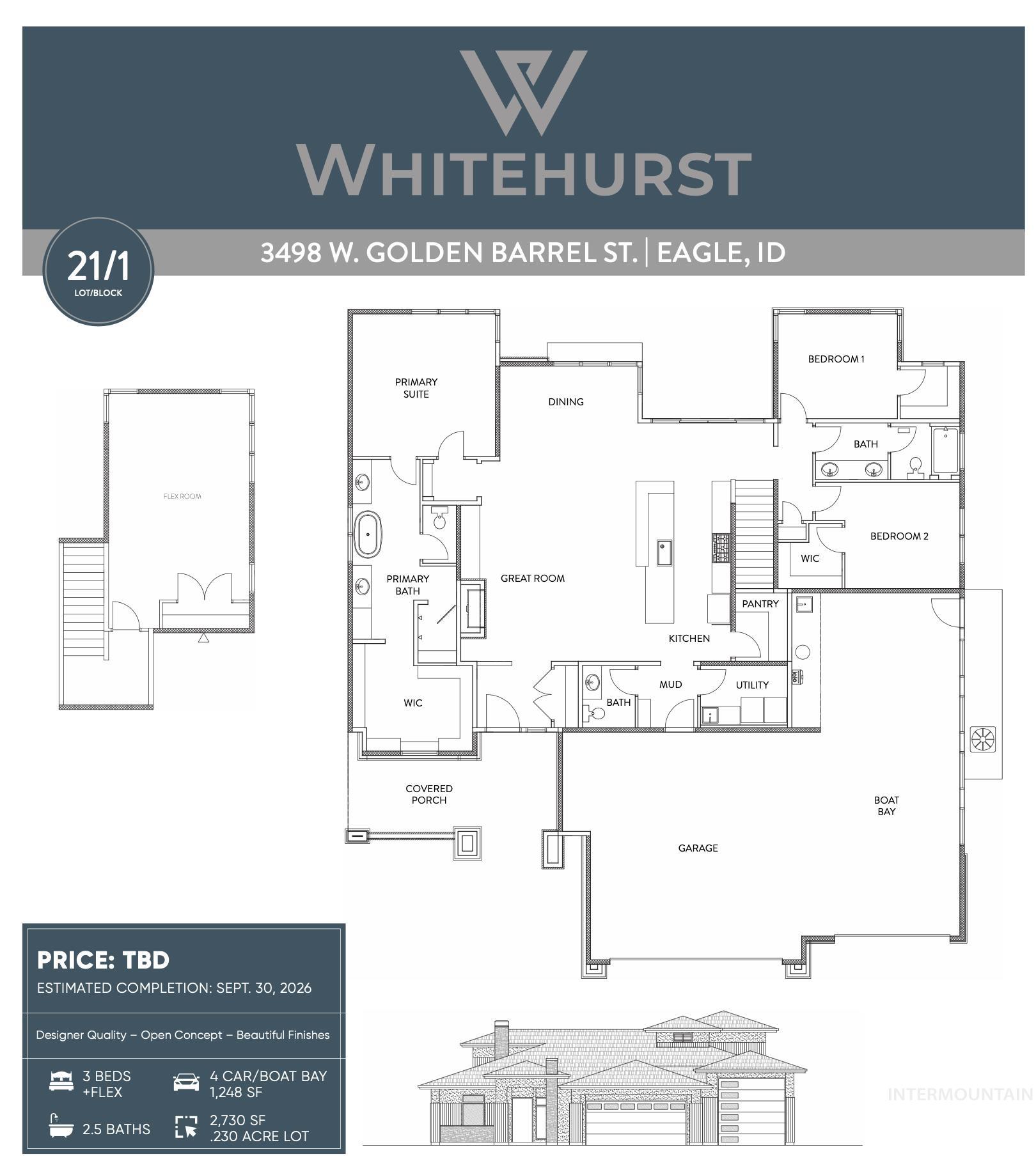 3498 W Golden Barrel St, Eagle, Idaho 83616, 3 Bedrooms, 2.5 Bathrooms, Residential For Sale, Price $1,199,900,MLS 98977489
