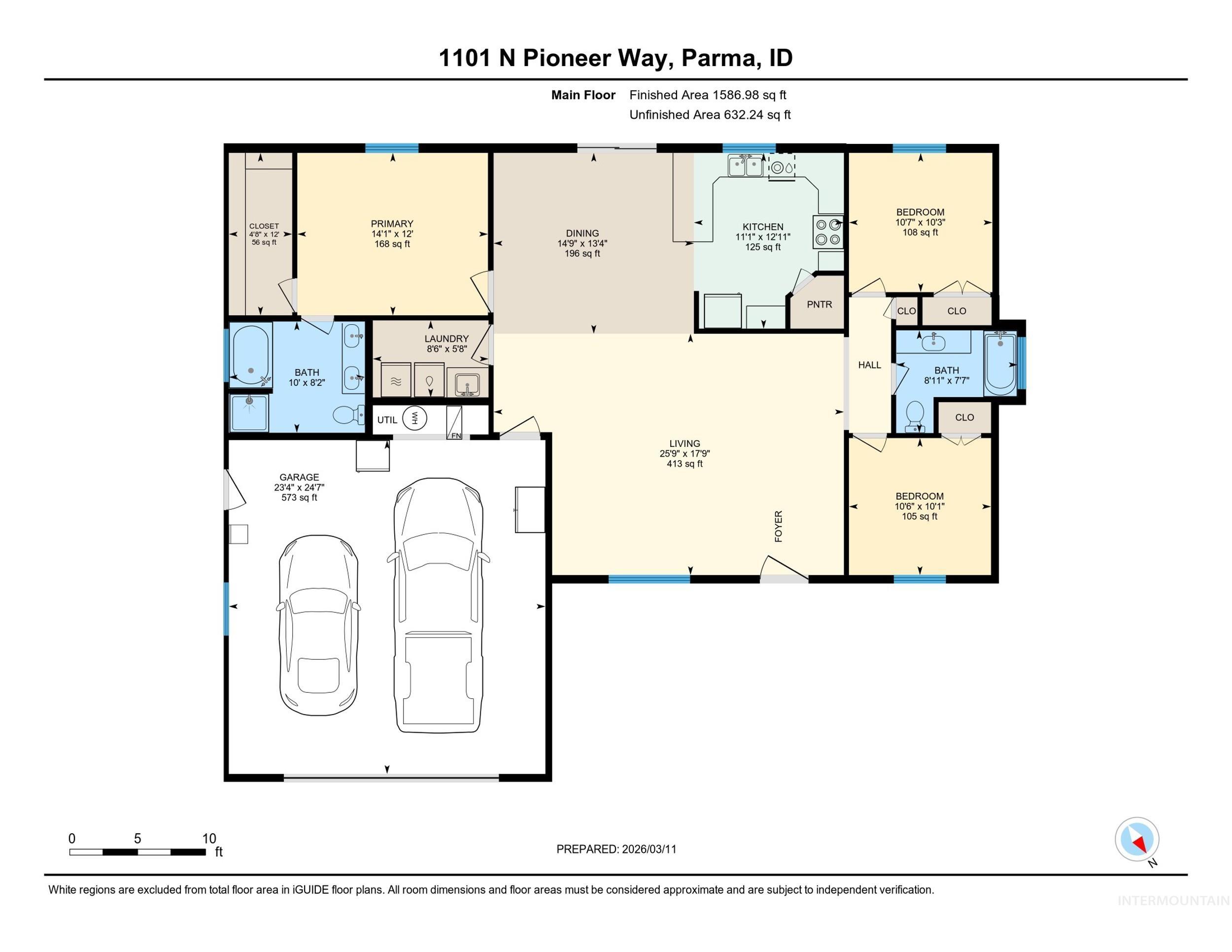 1101 Pioneer Way, Parma, Idaho 83660, 3 Bedrooms, 2 Bathrooms, Residential For Sale, Price $455,000,MLS 98977557