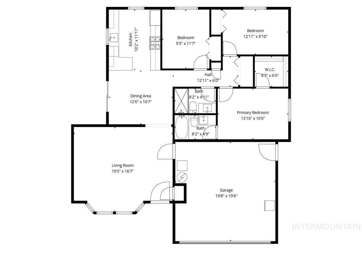 1305 N Sandlin Ave, Meridian, Idaho 83642, 3 Bedrooms, 2 Bathrooms, Residential For Sale, Price $399,900, 98977707