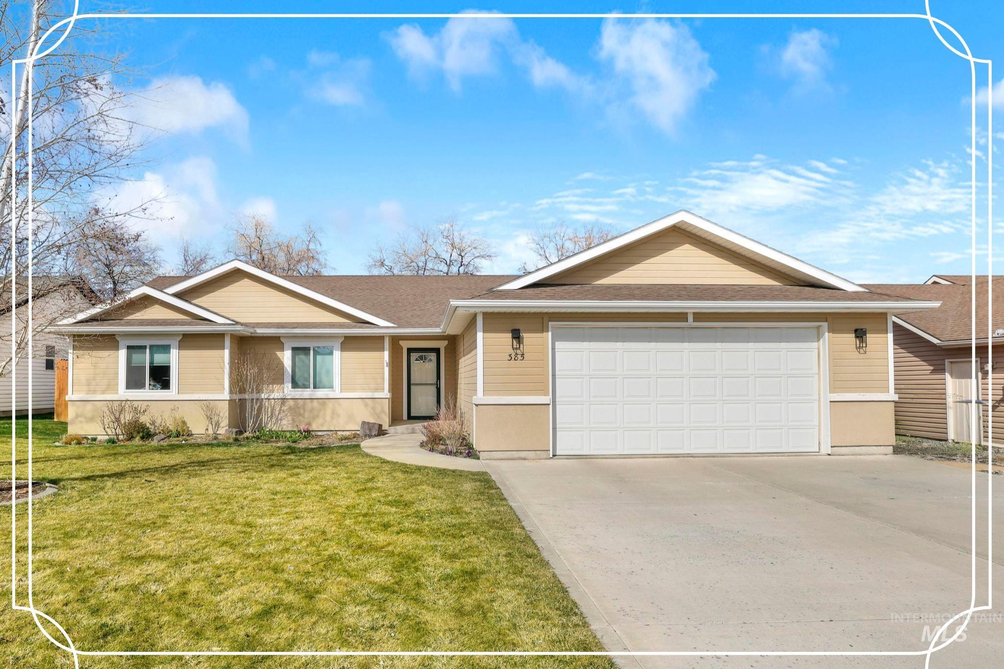 385 El Camino, Twin Falls, Idaho 83301, 3 Bedrooms, 2 Bathrooms, Residential For Sale, Price $369,900, 98977819