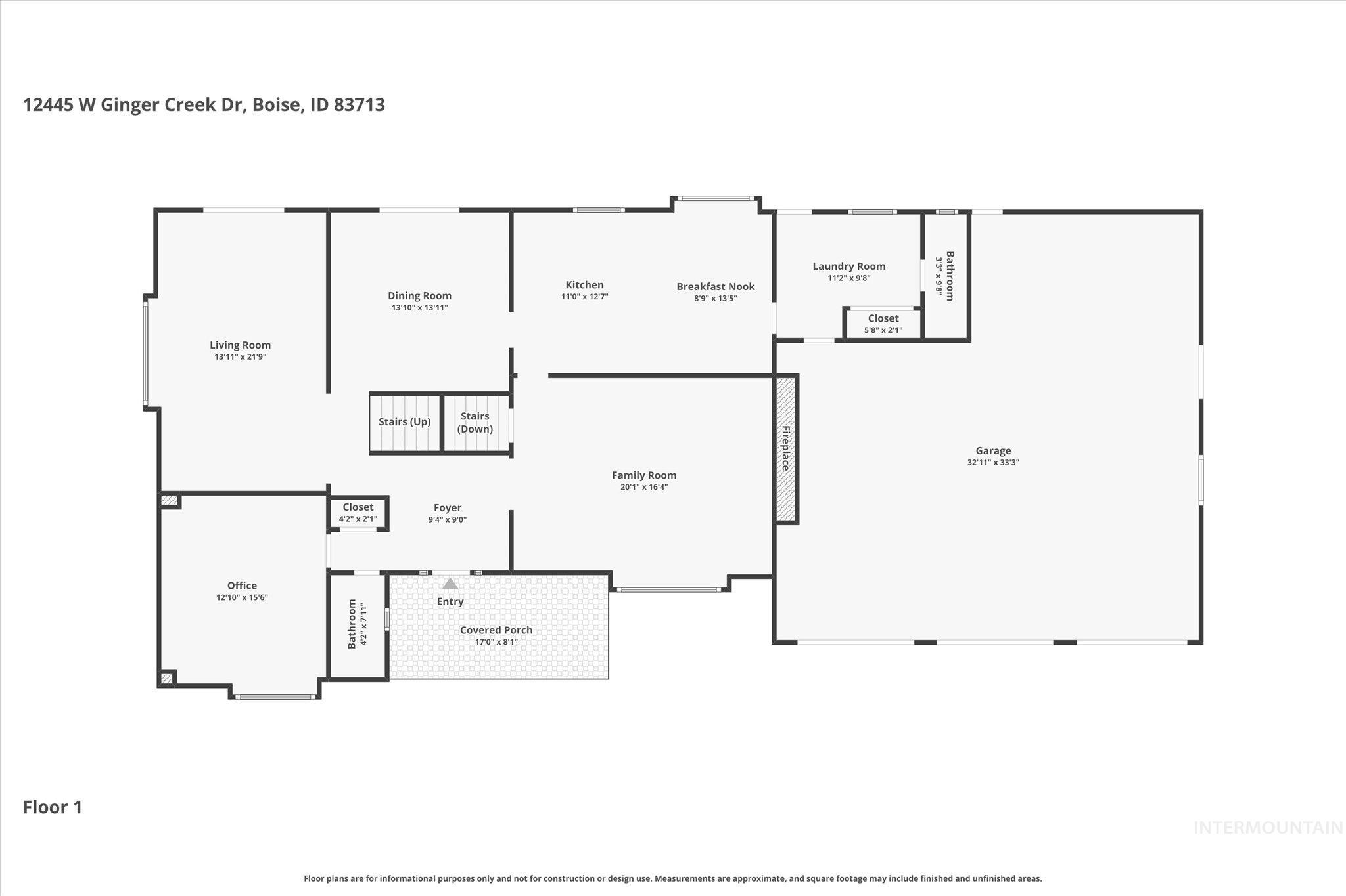 12445 W Ginger Creek, Boise, Idaho 83713, 5 Bedrooms, 4 Bathrooms, Residential For Sale, Price $1,324,900,MLS 98977979