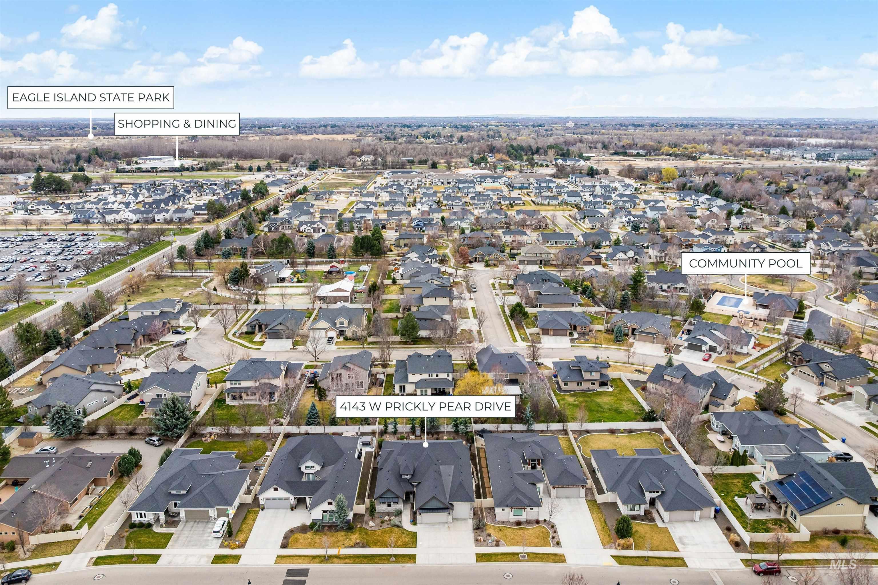 4143 W Prickly Pear Dr, Eagle, Idaho 83616, 3 Bedrooms, 2.5 Bathrooms, Residential For Sale, Price $874,900, 98978058