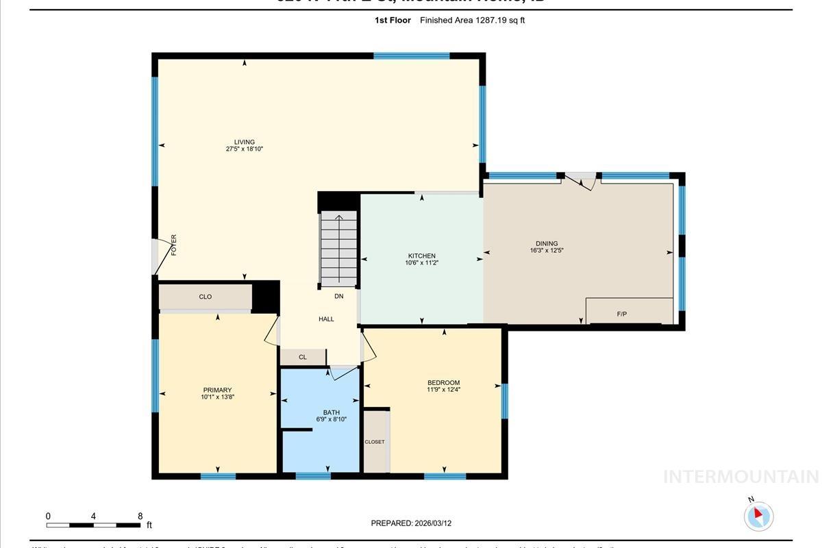520 N 11th E., Mountain Home, Idaho 83647, 4 Bedrooms, 2 Bathrooms, Residential For Sale, Price $320,000,MLS 98978110