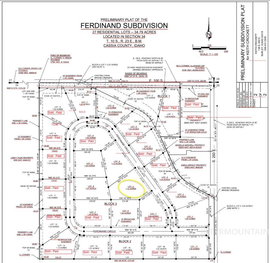 309 Ferdinand Circle, Burley, Idaho 83318, Land For Sale, Price $115,000,MLS 98978343