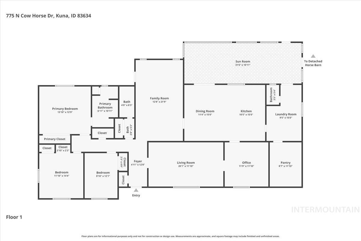 775 N Cow Horse Dr., Kuna, Idaho 83634, 3 Bedrooms, 2.5 Bathrooms, Residential For Sale, Price $899,900,MLS 98978397
