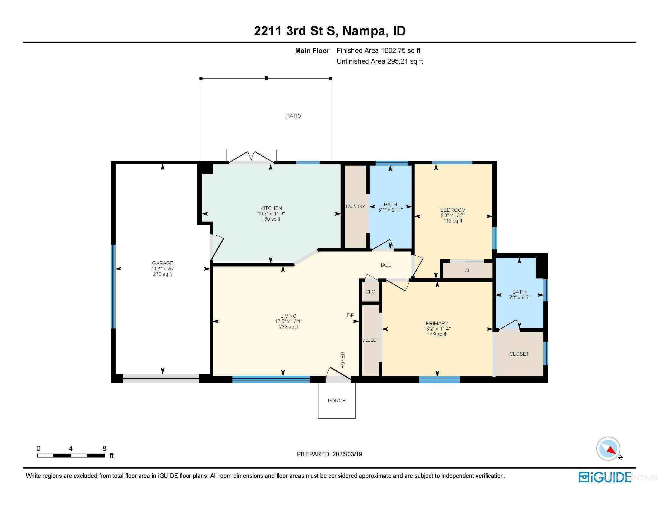 2211 3rd St S, Nampa, Idaho 83651, 2 Bedrooms, 2 Bathrooms, Residential For Sale, Price $330,000, 98978599