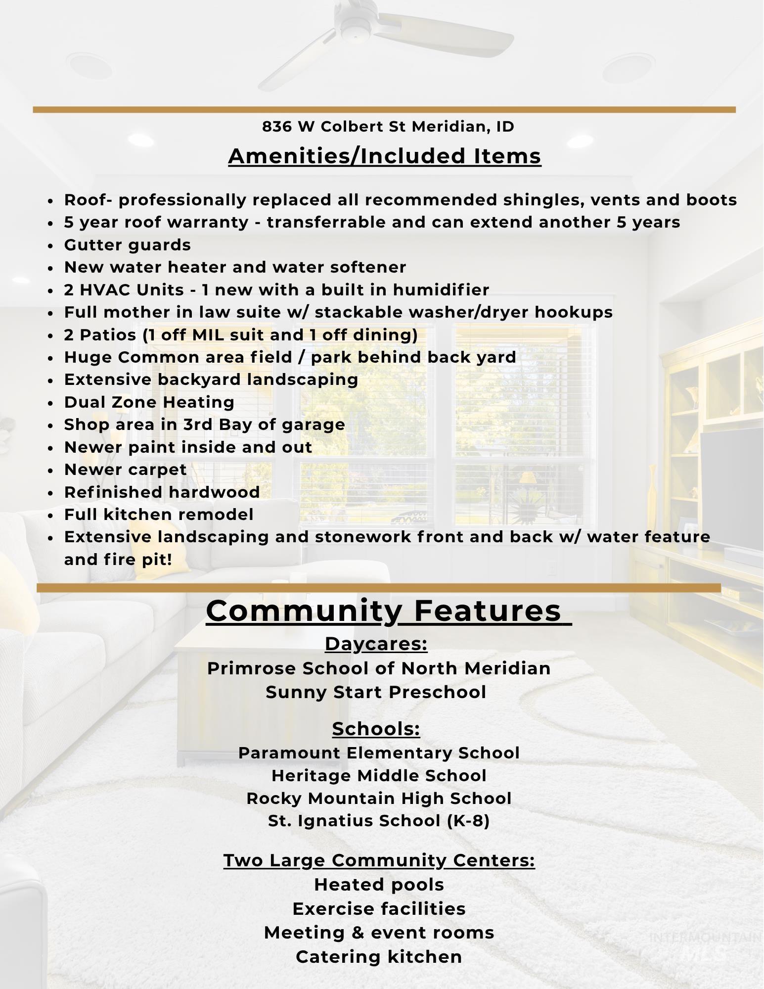 836 W Colbert St, Meridian, Idaho 83646-4792, 5 Bedrooms, 3.5 Bathrooms, Residential For Sale, Price $875,000,MLS 98978724