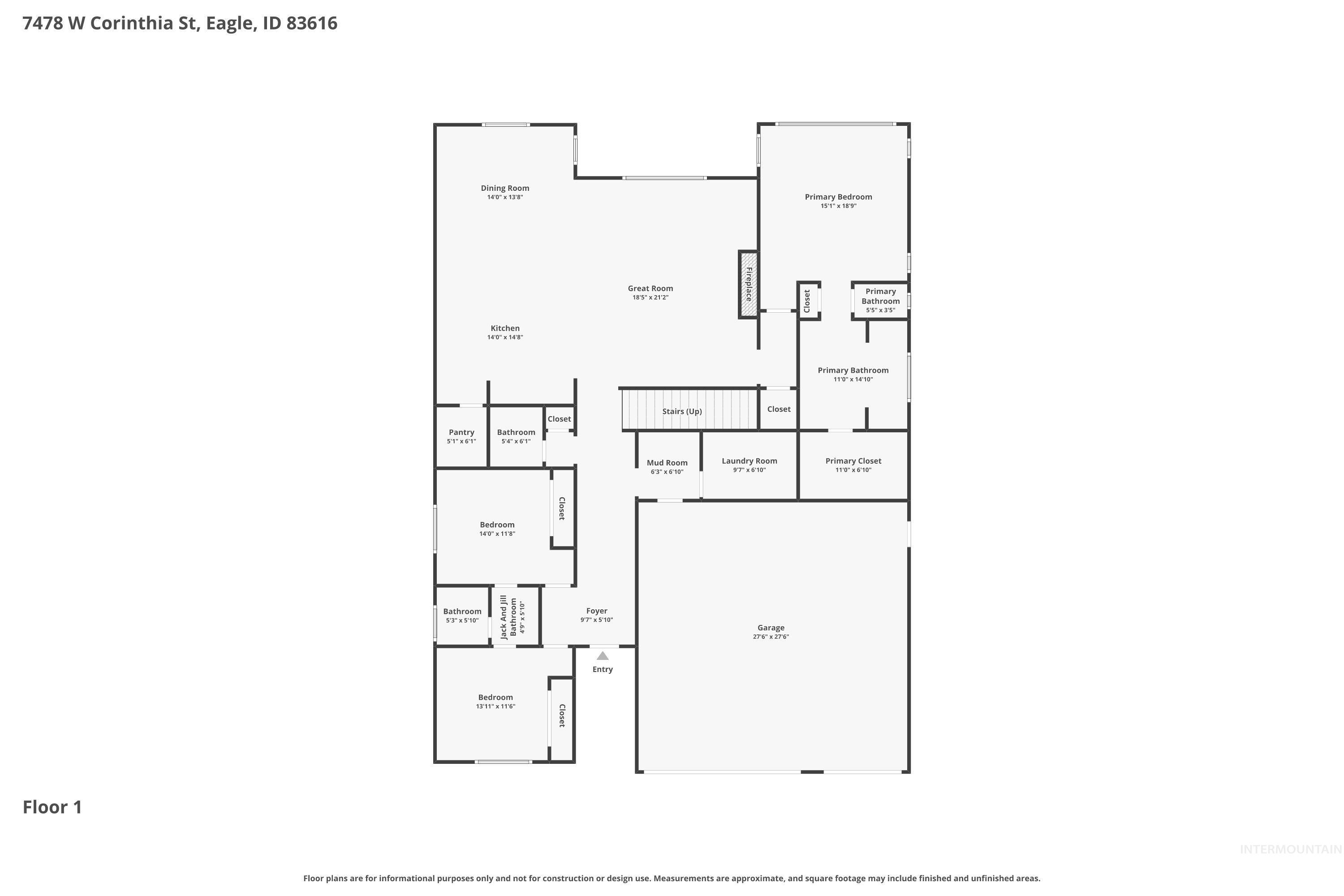 7478 W Corinthia St, Eagle, Idaho 83616, 4 Bedrooms, 3.5 Bathrooms, Residential For Sale, Price $987,000,MLS 98978738