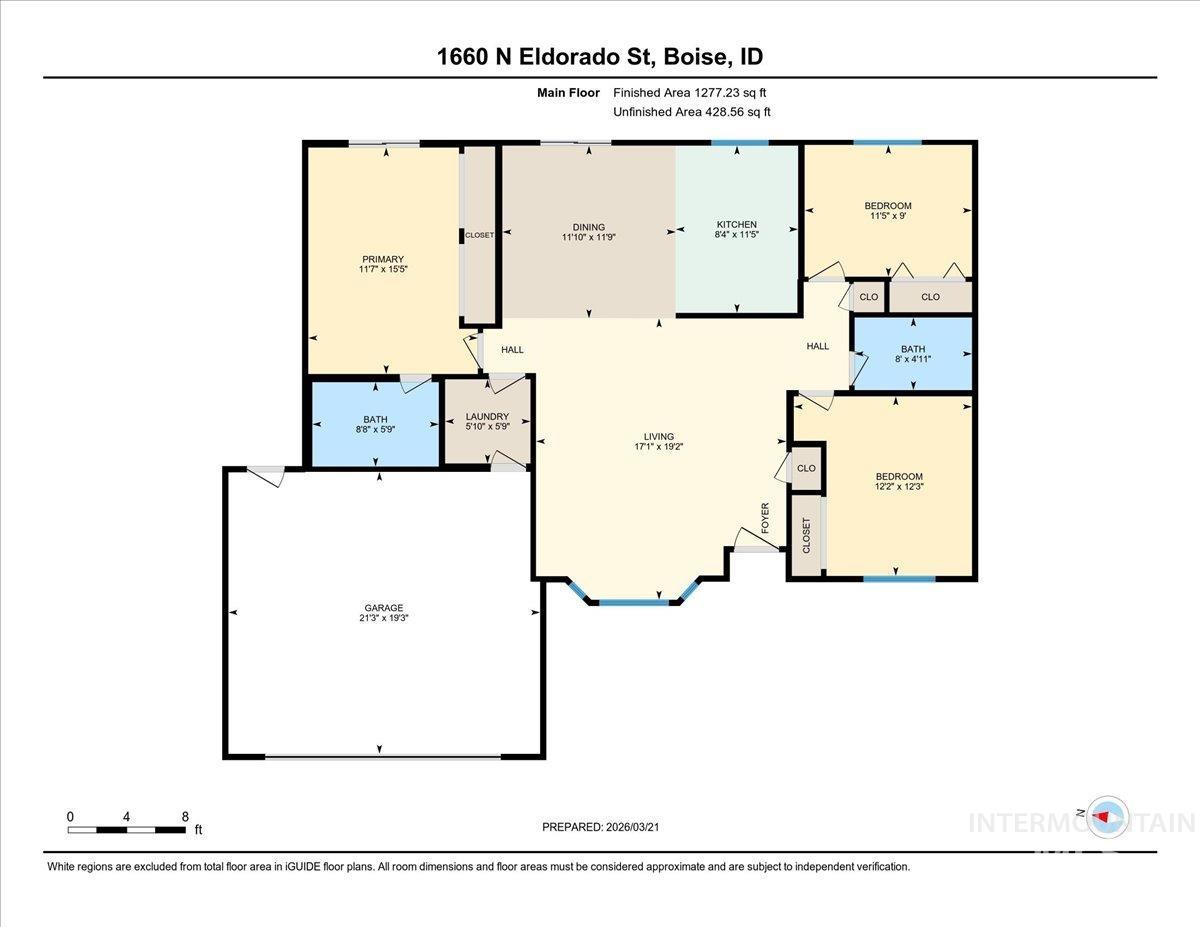 1660 N Eldorado St, Boise, Idaho 83704, 3 Bedrooms, 2 Bathrooms, Residential For Sale, Price $409,000,MLS 98978952