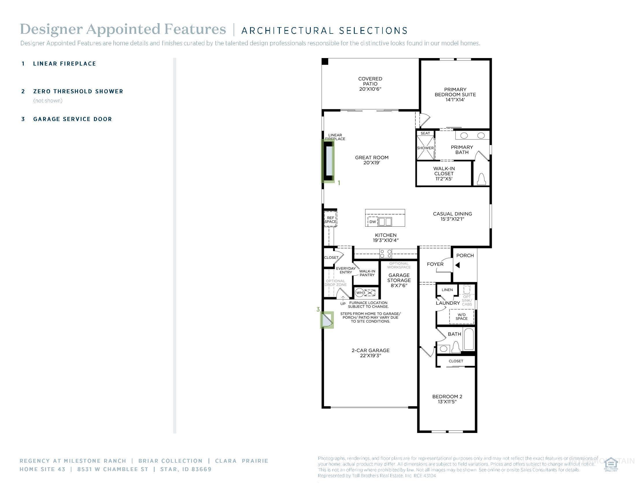 8531 W Chamblee St, Star, Idaho 83669, 2 Bedrooms, 2 Bathrooms, Residential For Sale, Price $554,000, 98978958