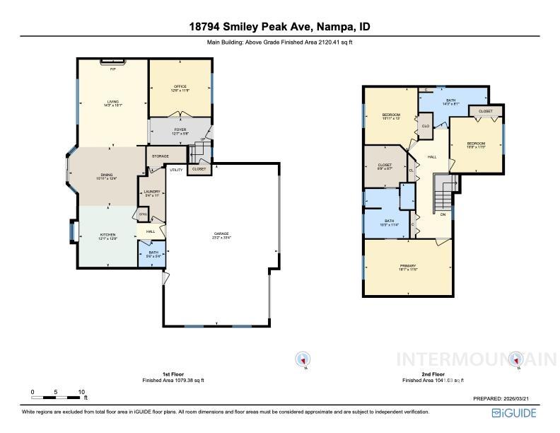 18794 Smiley Peak Ave, Nampa, Idaho 83687-5152, 3 Bedrooms, 2.5 Bathrooms, Residential For Sale, Price $479,900, 98979135
