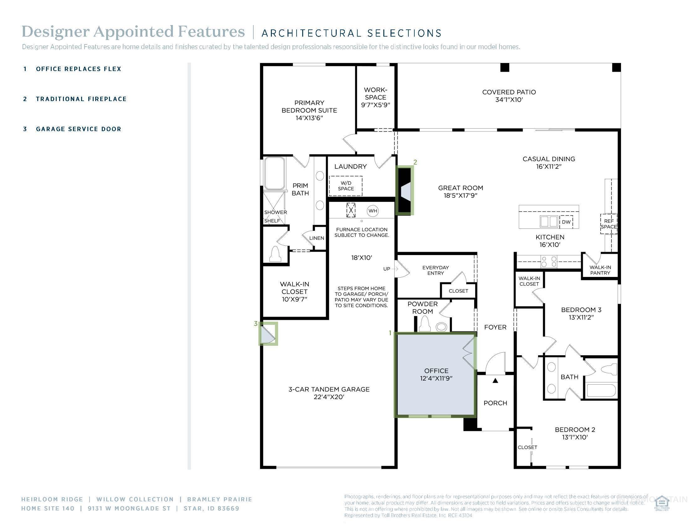 9131 W Moonglade St, Star, Idaho 83669, 3 Bedrooms, 2.5 Bathrooms, Residential For Sale, Price $654,000, 98979746