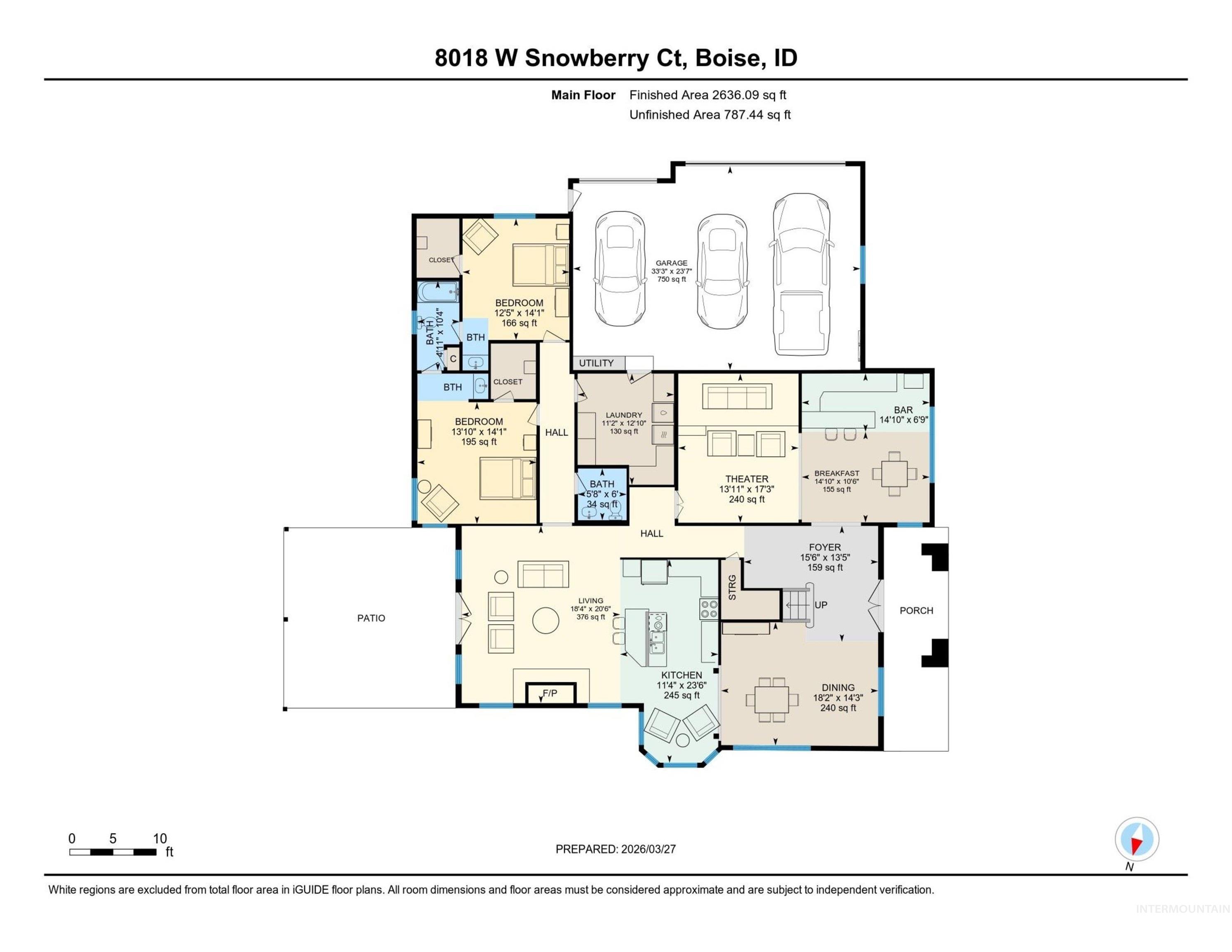 8018 W Snowberry Court, Boise, Idaho 83709, 4 Bedrooms, 2.5 Bathrooms, Residential For Sale, Price $1,499,000,MLS 98979777