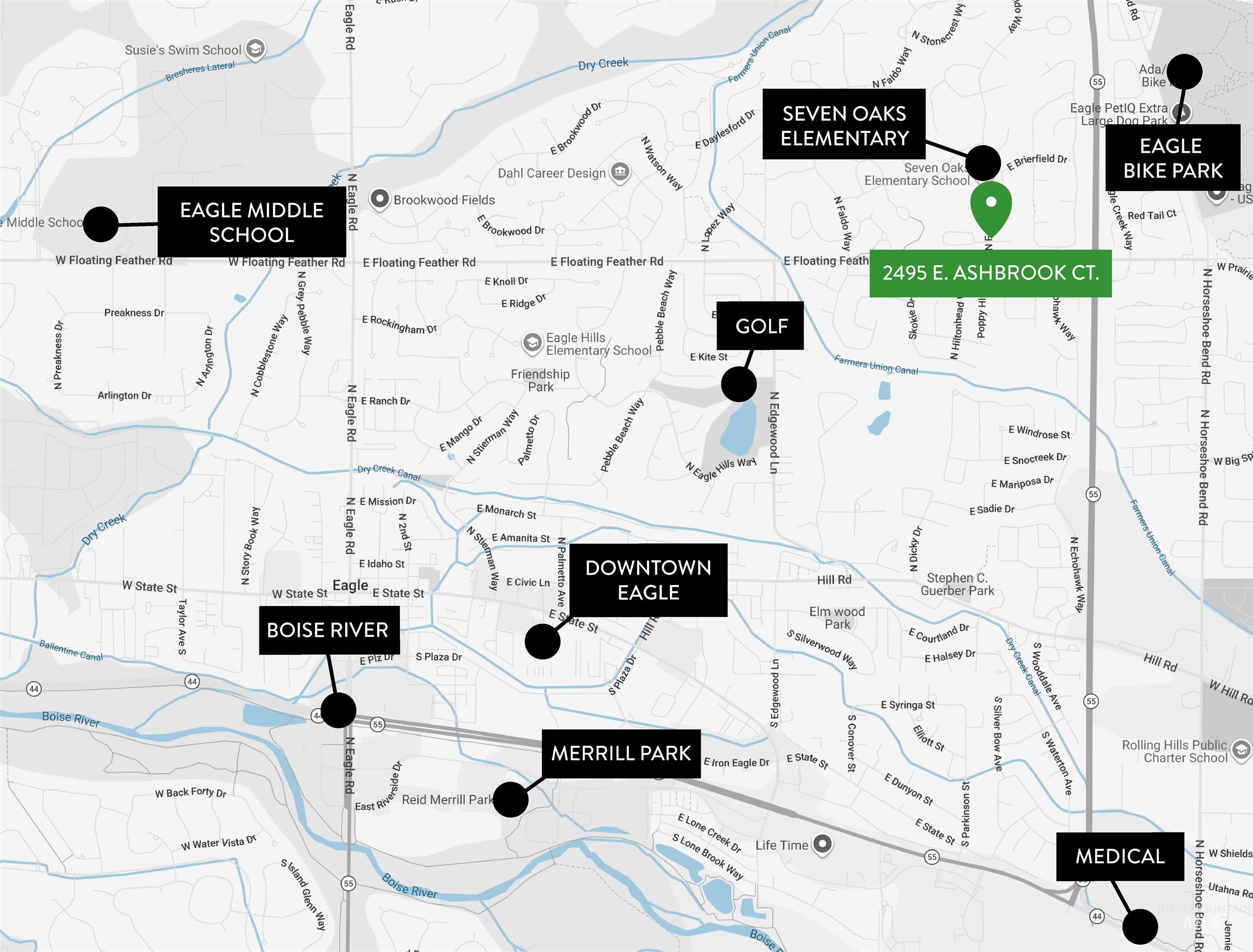 2495 E Ashbrook Ct, Eagle, Idaho 83616, 3 Bedrooms, 2 Bathrooms, Residential For Sale, Price $599,900,MLS 98980020