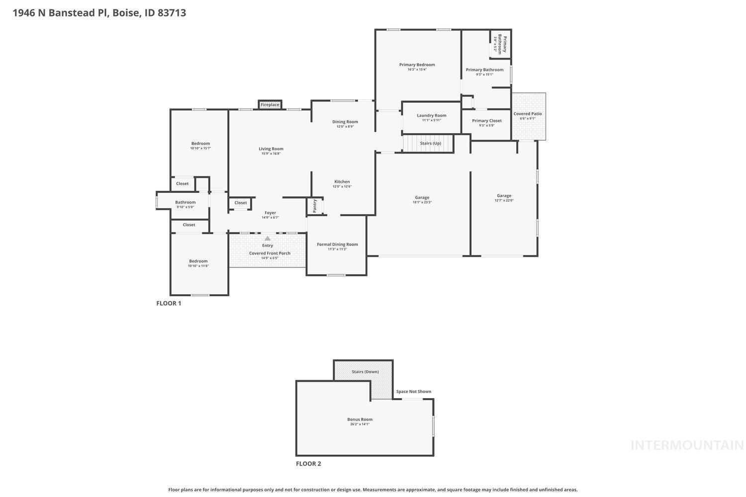 1946 N Banstead Place, Boise, Idaho 83713, 3 Bedrooms, 2 Bathrooms, Residential For Sale, Price $555,000,MLS 98980398