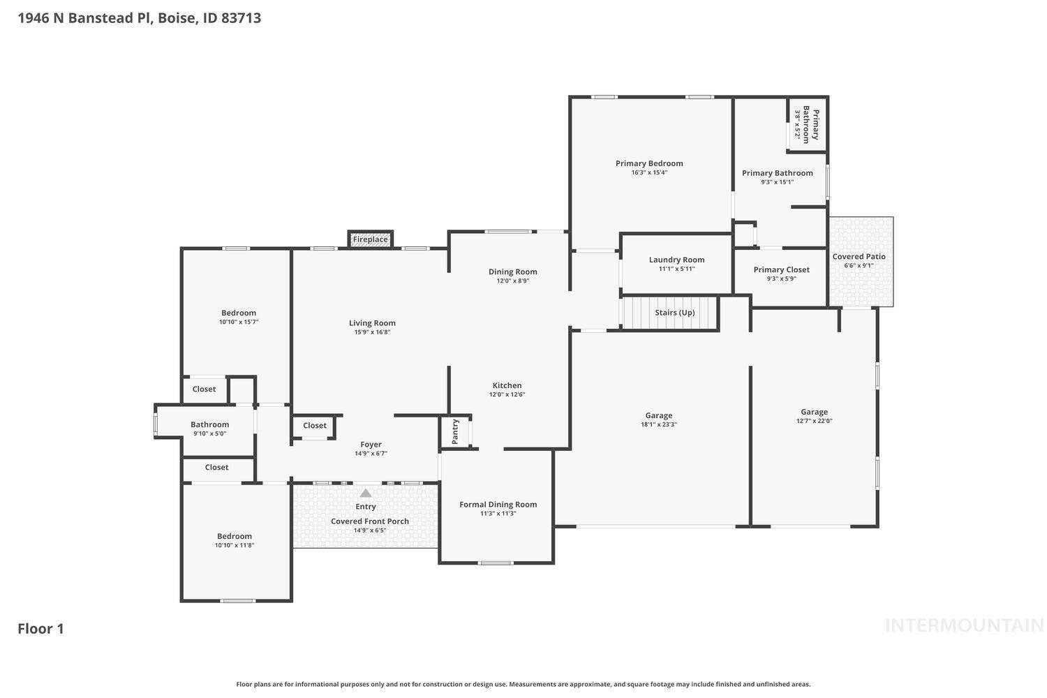 1946 N Banstead Place, Boise, Idaho 83713, 3 Bedrooms, 2 Bathrooms, Residential For Sale, Price $555,000,MLS 98980398