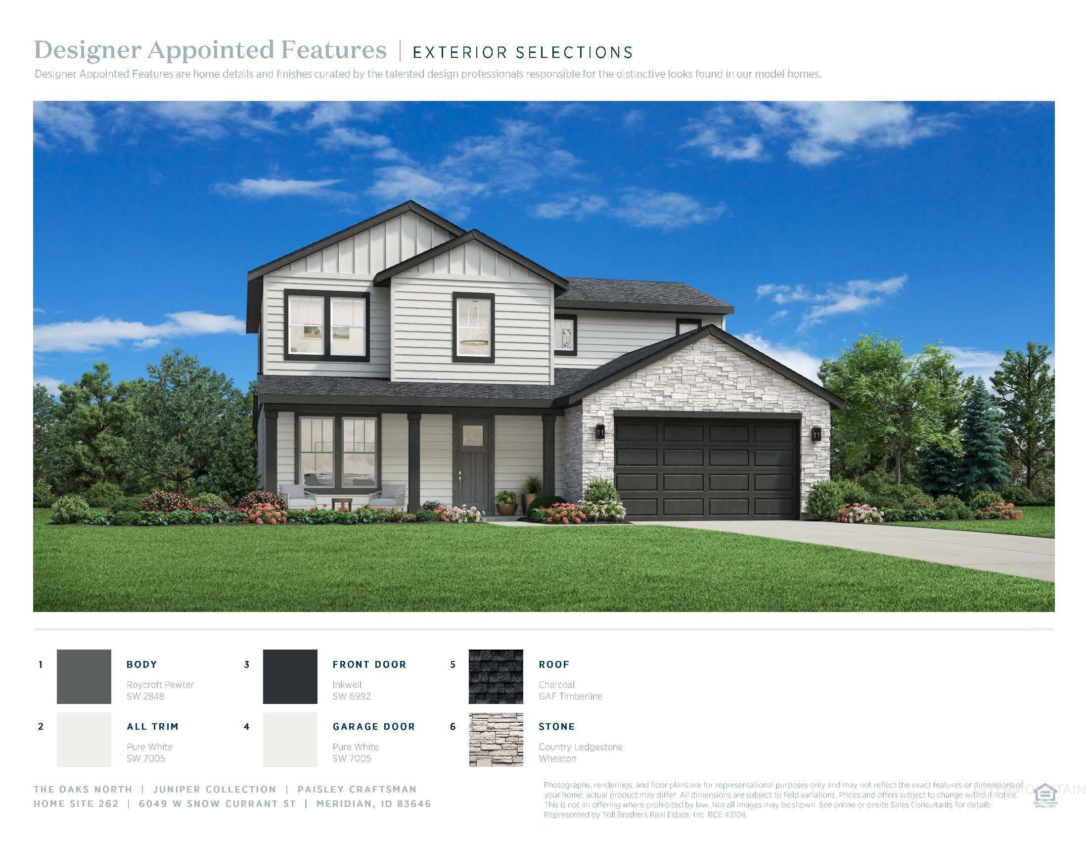 6049 W Snow Currant St, Meridian, Idaho 83646, 3 Bedrooms, 2.5 Bathrooms, Residential For Sale, Price $619,000, 98980816