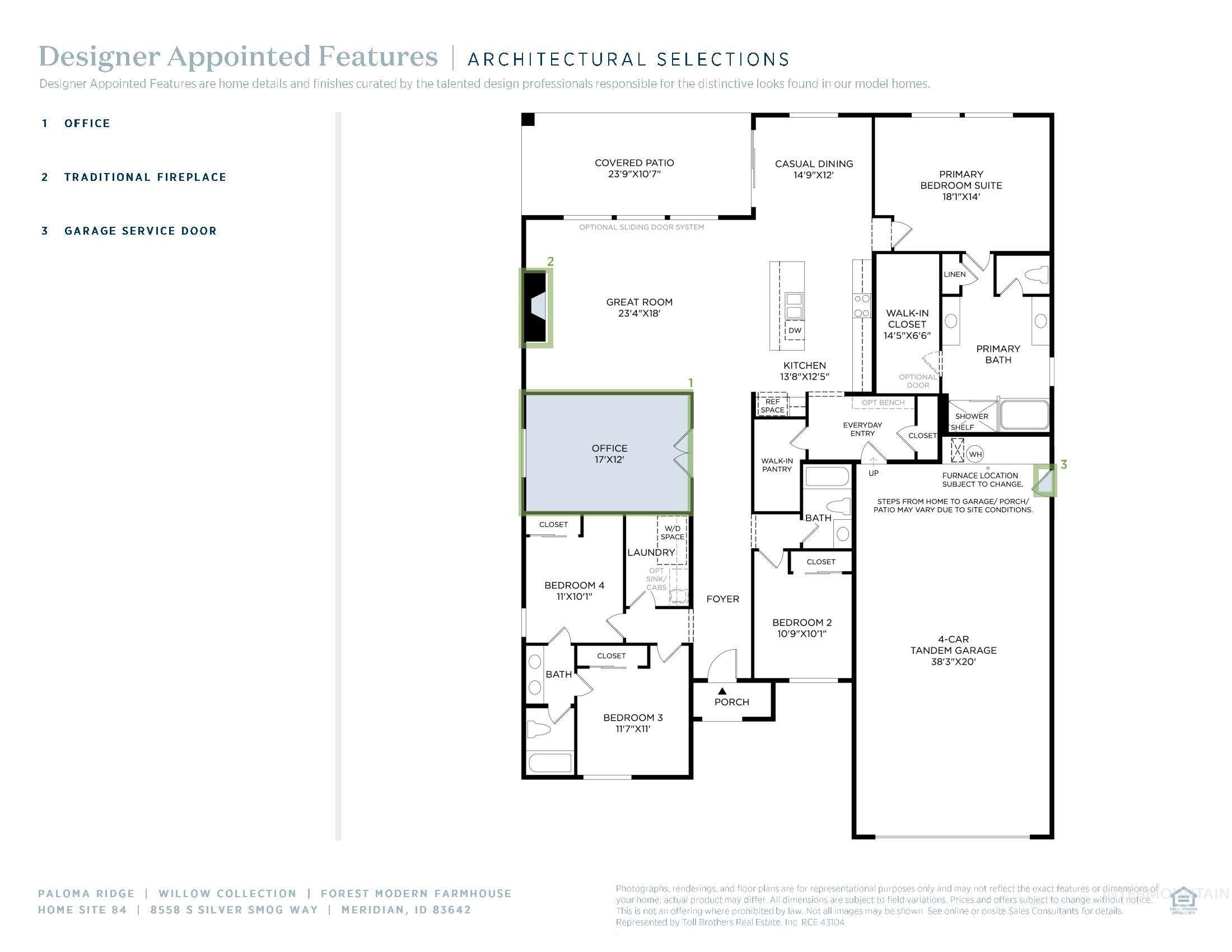 8558 S Silver Smog Way, Meridian, Idaho 83642, 4 Bedrooms, 3 Bathrooms, Residential For Sale, Price $699,000, 98980817