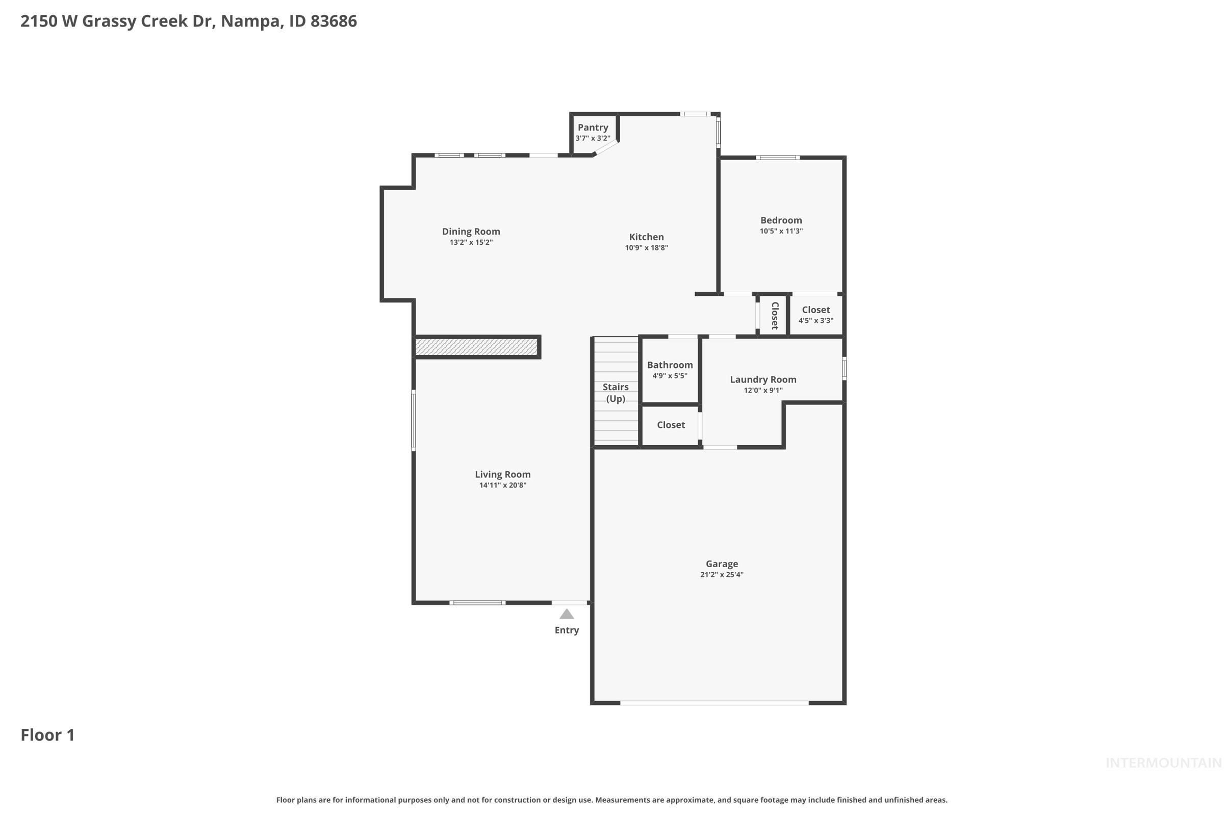 2150 W Grassy Creek Dr, Nampa, Idaho 83686, 5 Bedrooms, 2.5 Bathrooms, Residential For Sale, Price $479,000, 98981242
