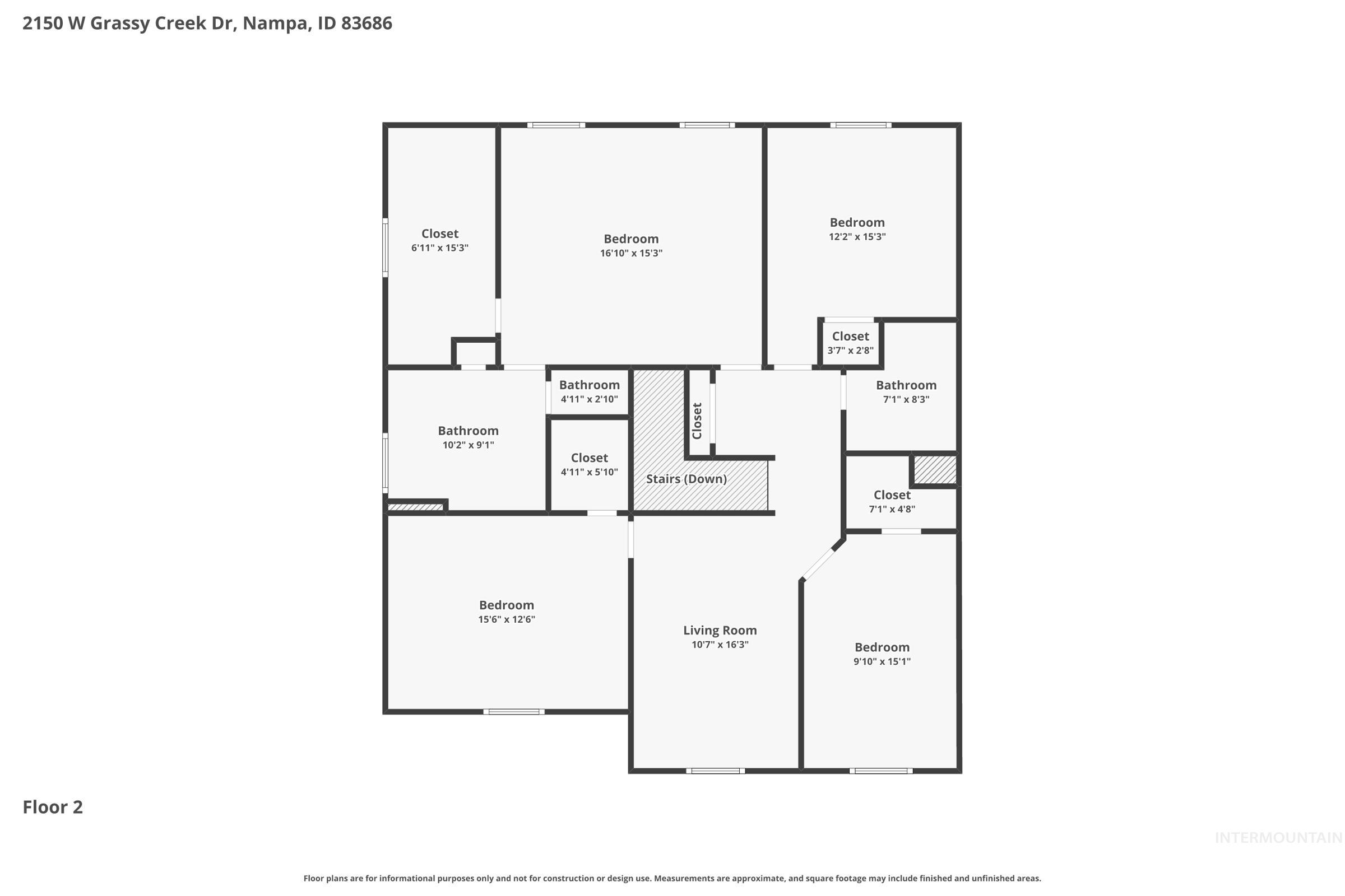 2150 W Grassy Creek Dr, Nampa, Idaho 83686, 5 Bedrooms, 2.5 Bathrooms, Residential For Sale, Price $479,000, 98981242