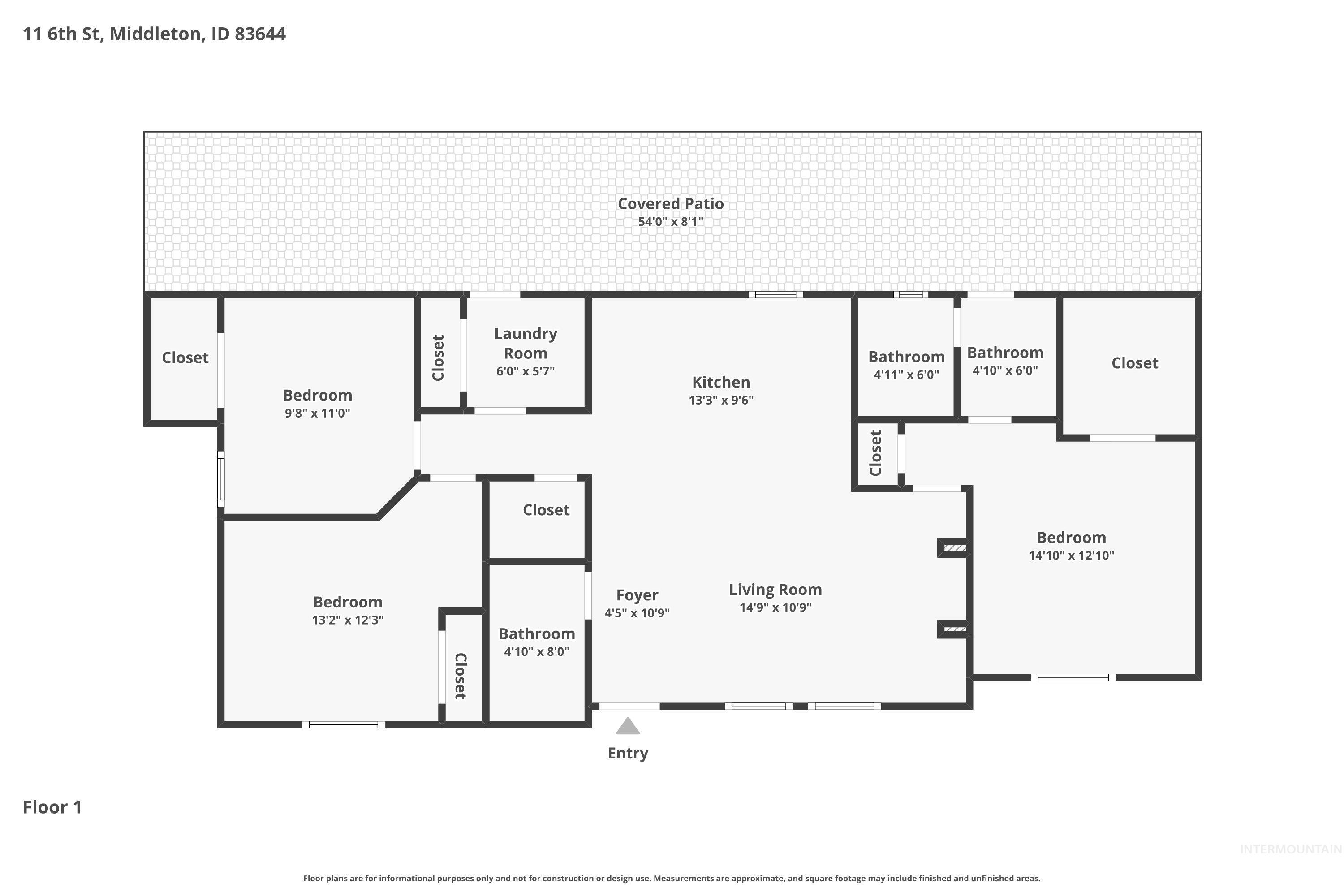 11 6th Street, Middleton, Idaho 83644, 3 Bedrooms, 2 Bathrooms, Residential For Sale, Price $339,900, 98981244