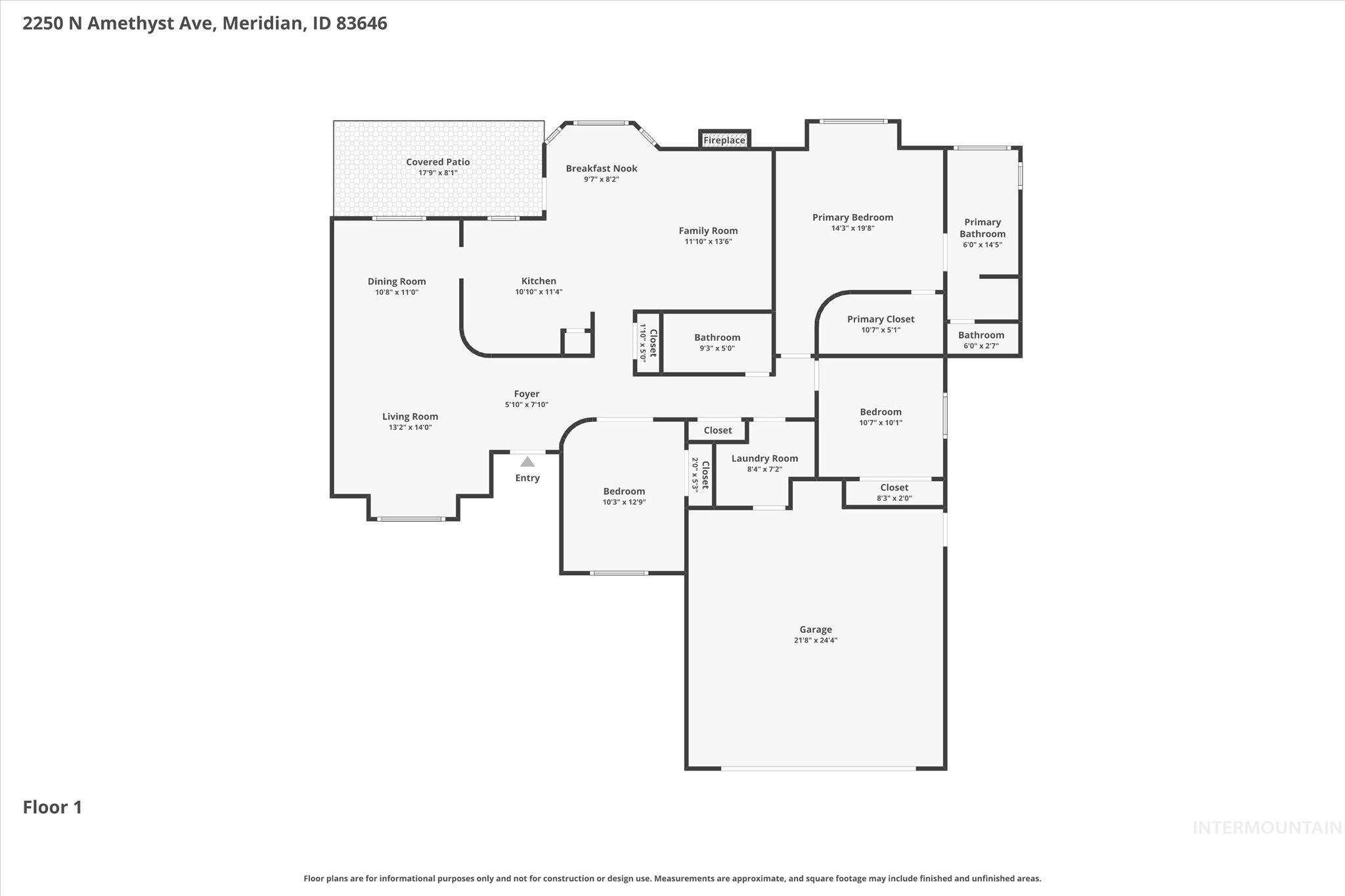 2250 N Amethyst, Meridian, Idaho 83646-0000, 3 Bedrooms, 2 Bathrooms, Residential For Sale, Price $494,000, 98982043