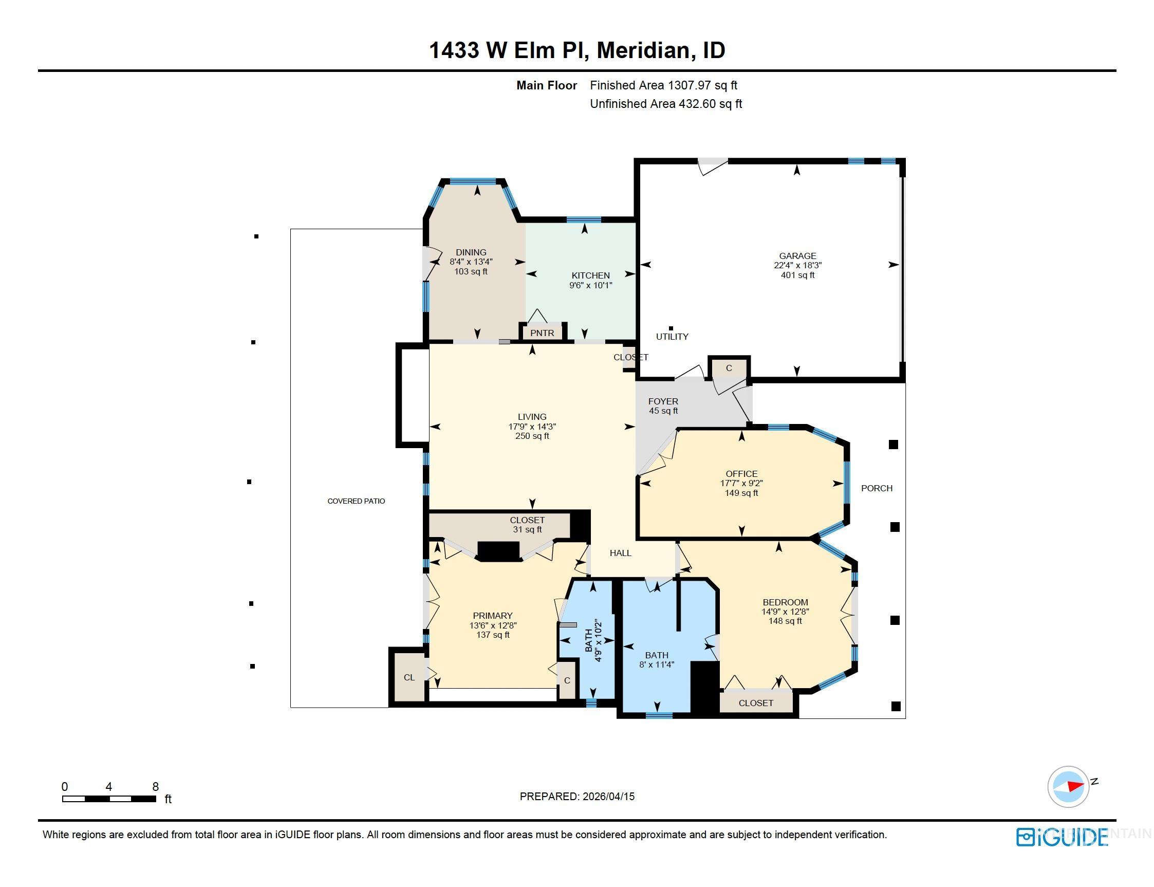 1433 W Elm Pl, Meridian, Idaho 83642, 3 Bedrooms, 2 Bathrooms, Residential For Sale, Price $360,000,MLS 98982332