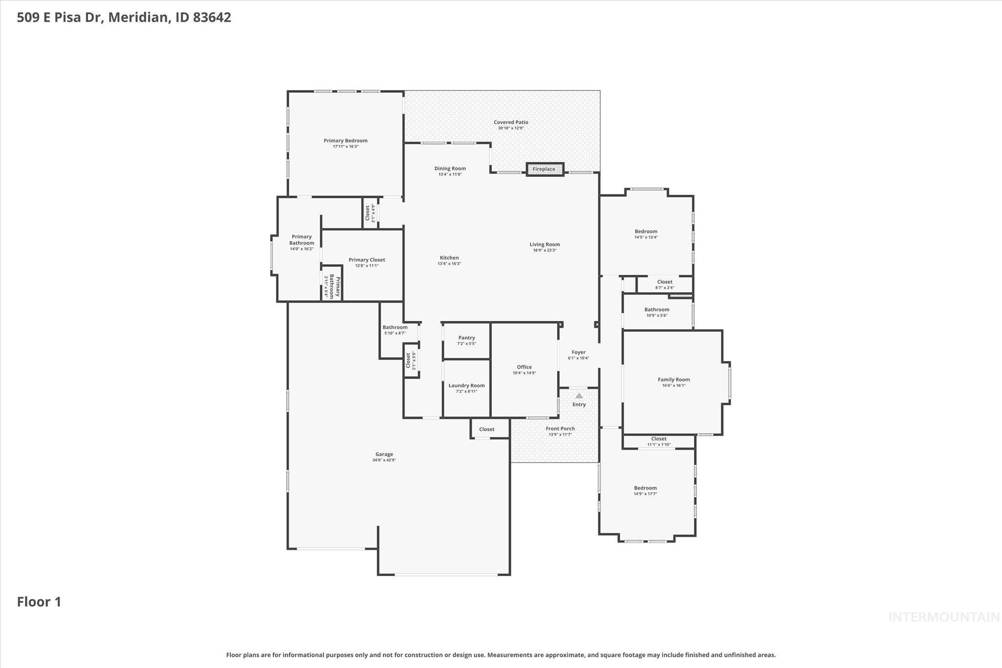 509 E Pisa Dr, Meridian, Idaho 83642, 3 Bedrooms, 2.5 Bathrooms, Residential For Sale, Price $899,000, 98982436