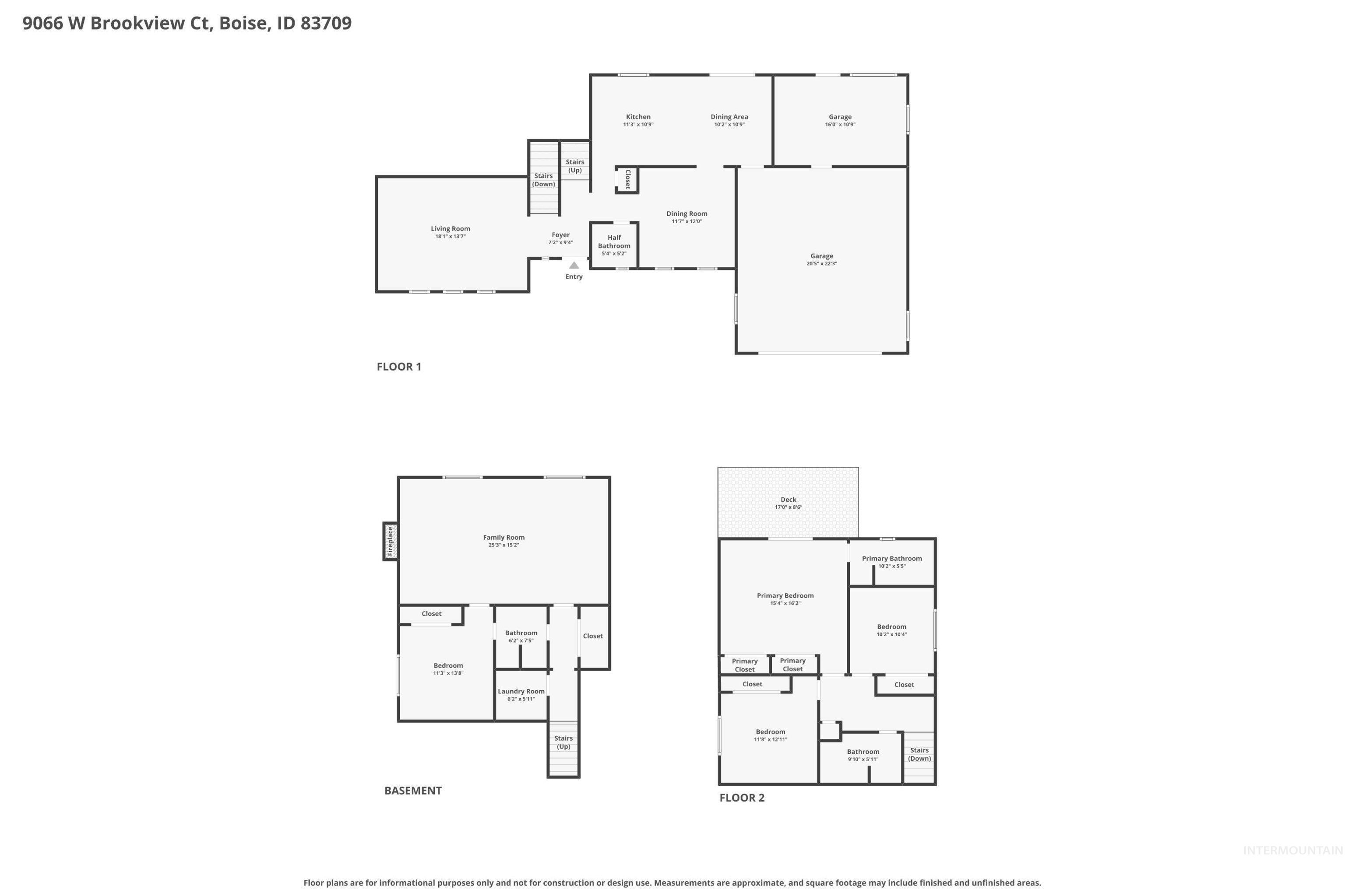 9066 W Brookview Ct, Boise, Idaho 83709, 4 Bedrooms, 3.5 Bathrooms, Residential For Sale, Price $619,900, 98982459