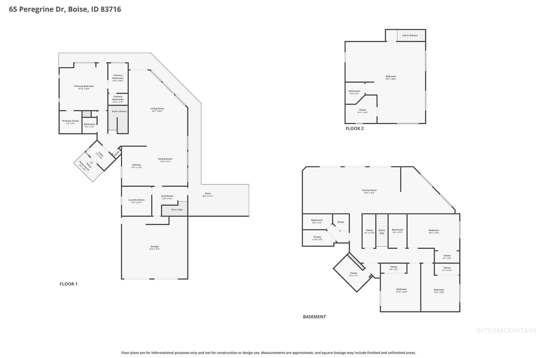 65 Peregrine Dr, Boise, Idaho 83716, 5 Bedrooms, 4 Bathrooms, Residential For Sale, Price $979,990, 98982474