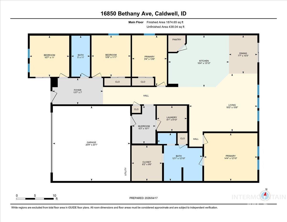 16850 Bethany Ave., Caldwell, Idaho 83607, 4 Bedrooms, 2 Bathrooms, Residential For Sale, Price $399,999, 98982579