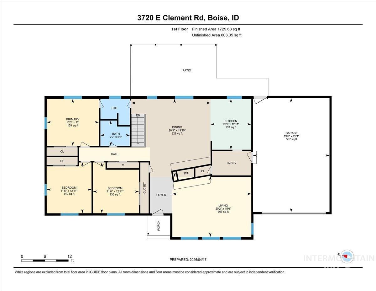 3720 E Clement Road, Boise, Idaho 83704, 5 Bedrooms, 2.5 Bathrooms, Residential For Sale, Price $530,000, 98982583