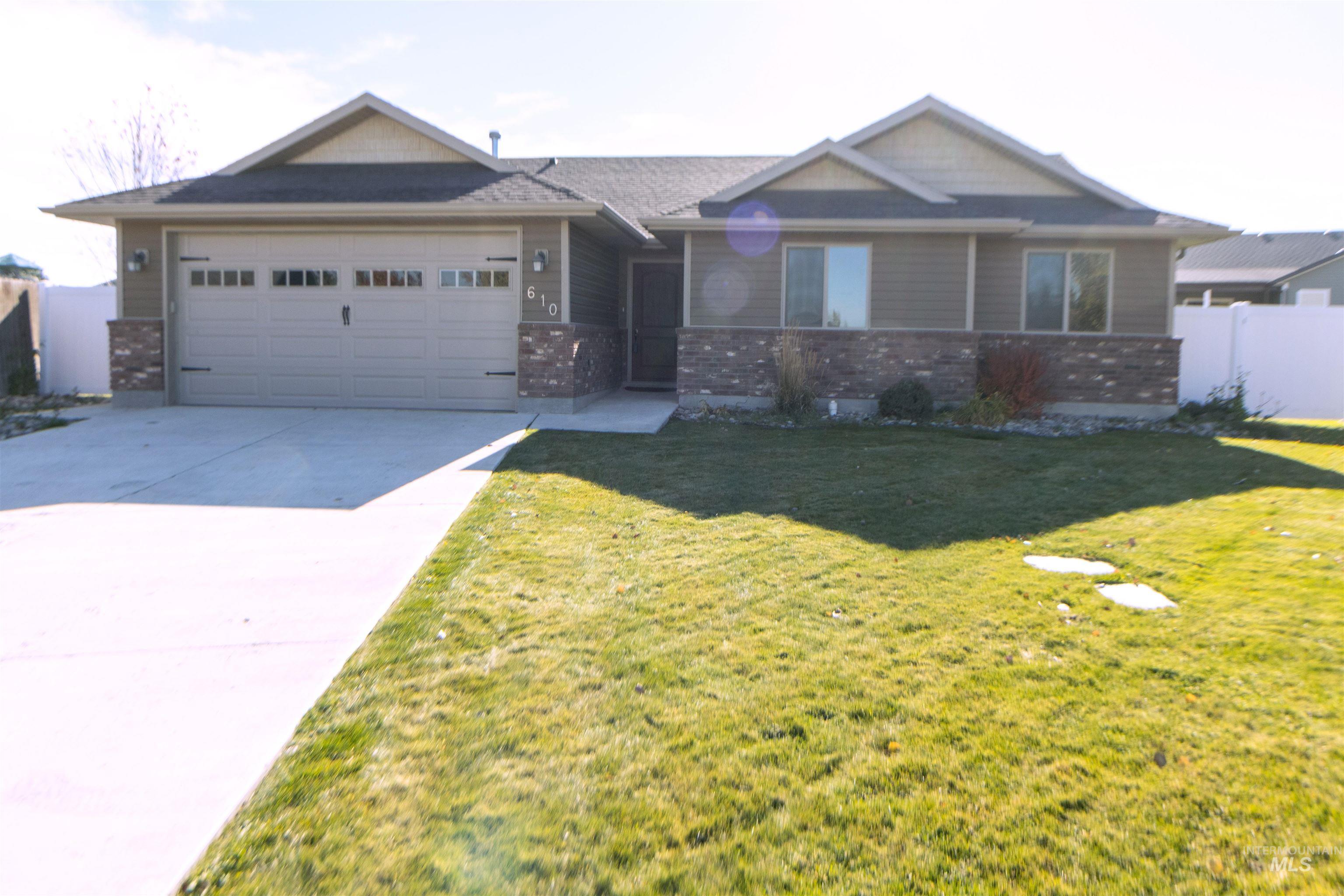 610 Ethan Ct, Jerome, Idaho 83338, 3 Bedrooms, 2 Bathrooms, Residential For Sale, Price $324,999, 98982802