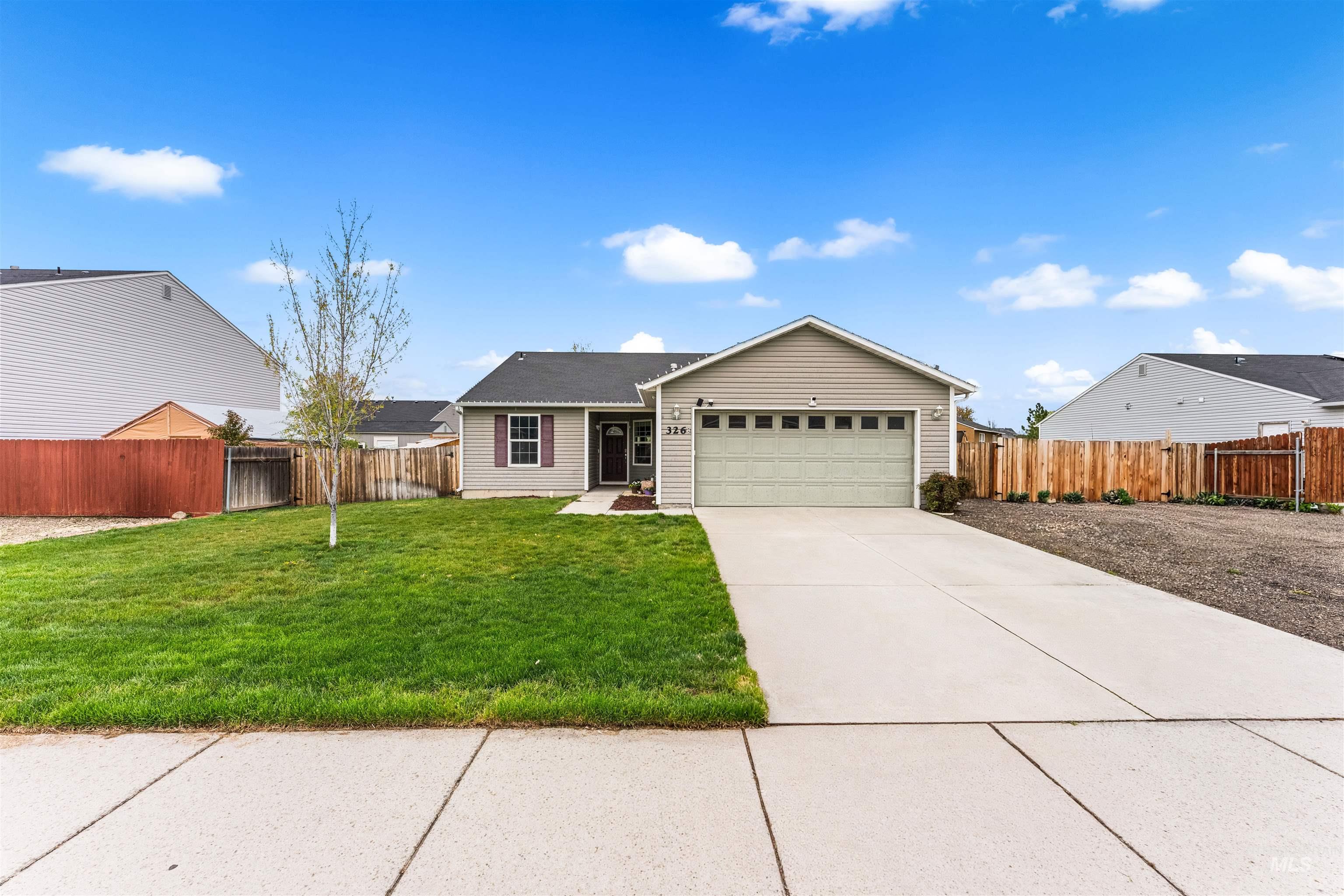 326 W Playground, Kuna, Idaho 83634, 3 Bedrooms, 2 Bathrooms, Residential For Sale, Price $395,000, 98982912