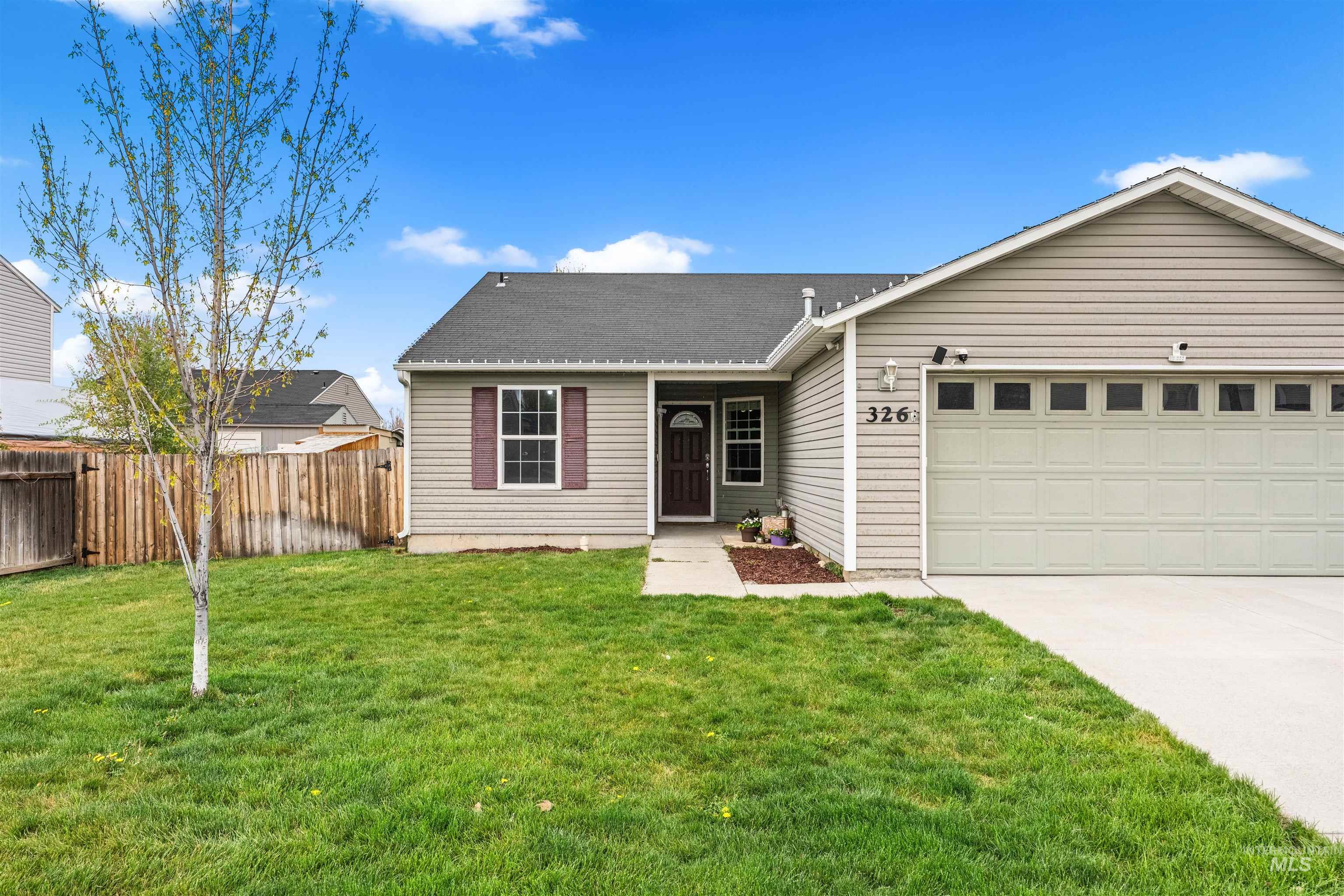 326 W Playground, Kuna, Idaho 83634, 3 Bedrooms, 2 Bathrooms, Residential For Sale, Price $395,000, 98982912