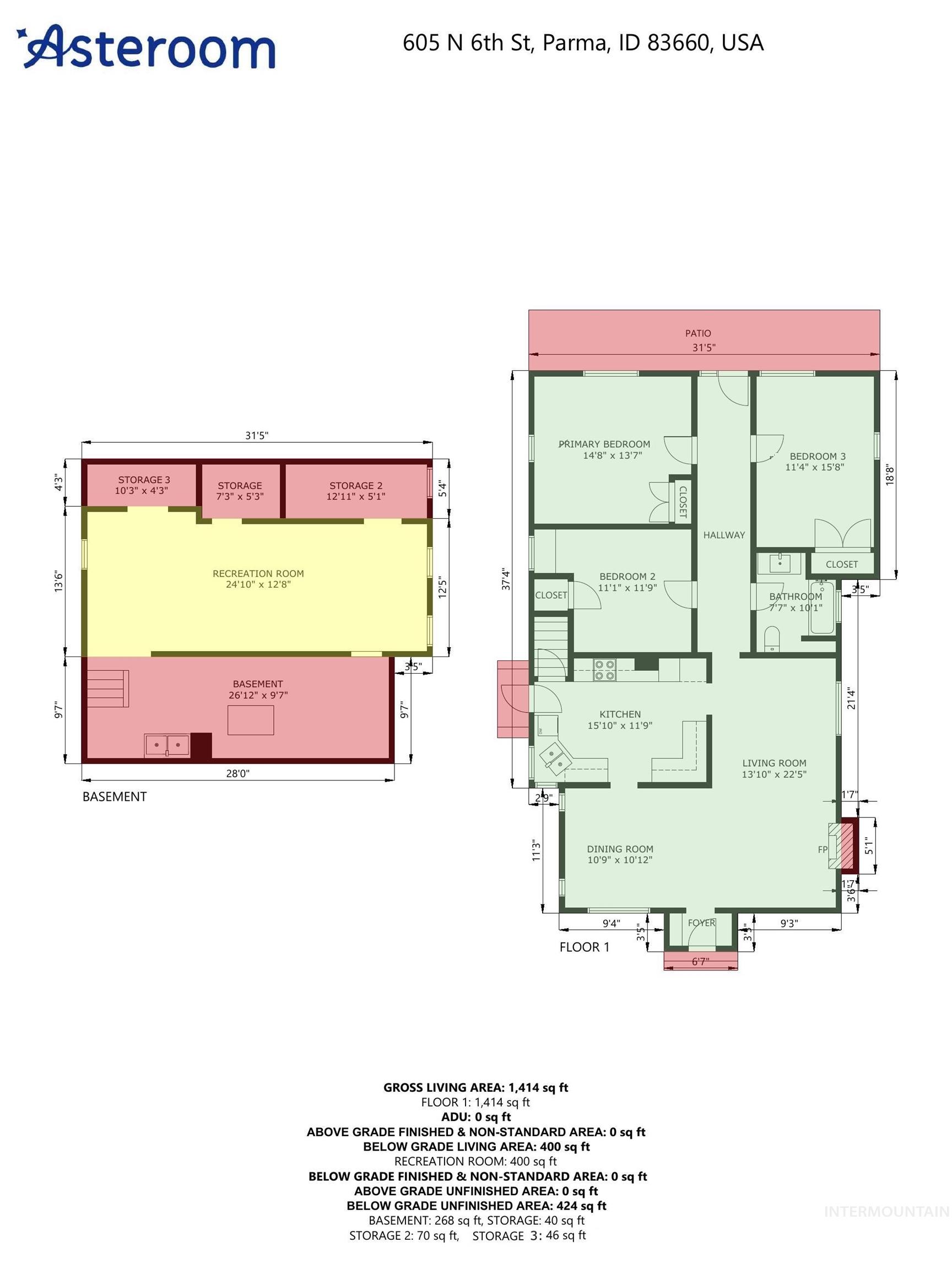 605 N 6th Street, Parma, Idaho 83660, 3 Bedrooms, 1 Bathroom, Residential For Sale, Price $339,900,MLS 98982993