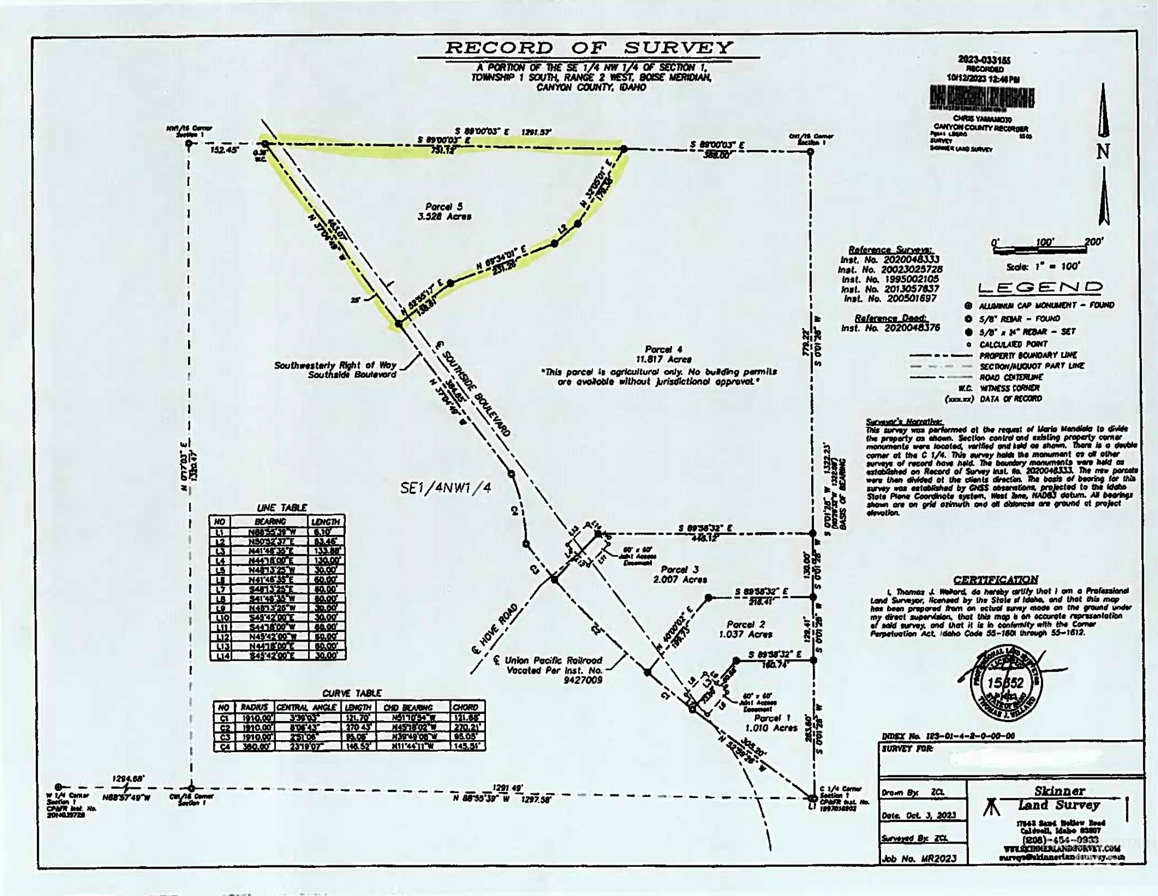 TBD Southside Blvd, Melba, Idaho 83686, Land For Sale, Price $299,000,MLS 98983014