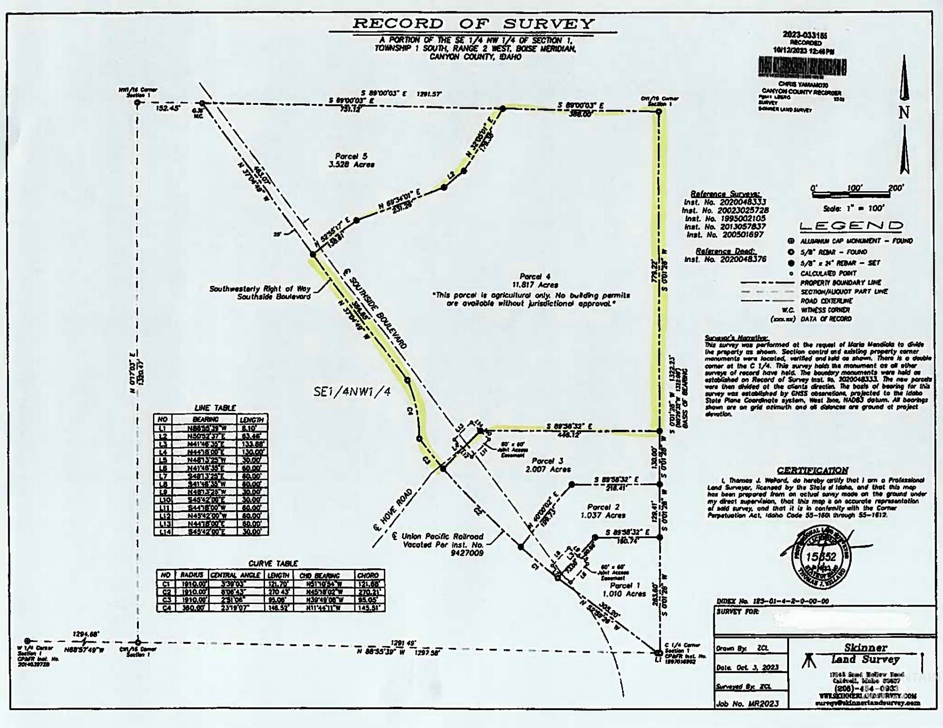 TBD Southside Blvd, Melba, Idaho 83686, Land For Sale, Price $177,000,MLS 98983015