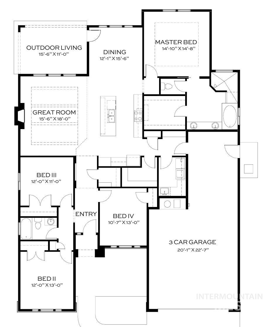 10858 W Cruden Bay Ln, Kuna, Idaho 83634, 4 Bedrooms, 2 Bathrooms, Residential For Sale, Price $659,880, 98983110