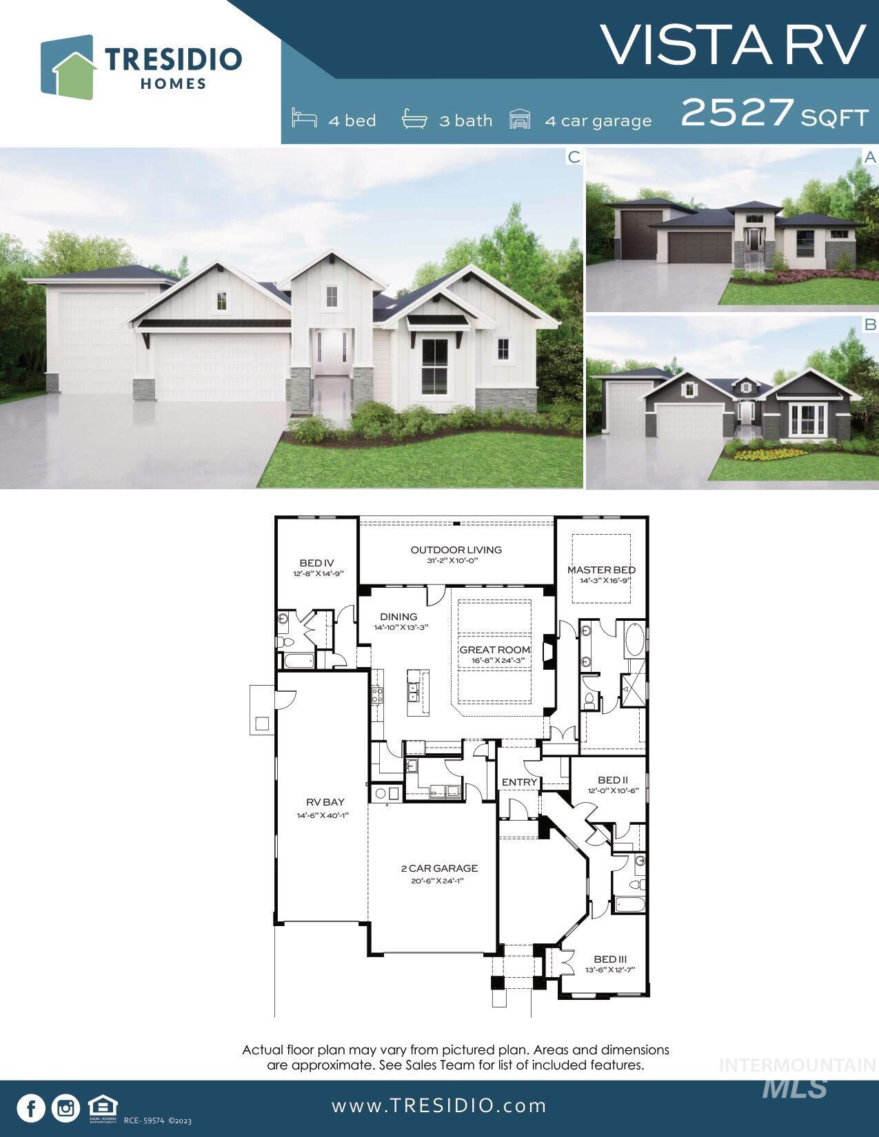 719 W Oak Springs Dr., Meridian, Idaho 83642, 4 Bedrooms, 3 Bathrooms, Residential For Sale, Price $874,880, 98983120