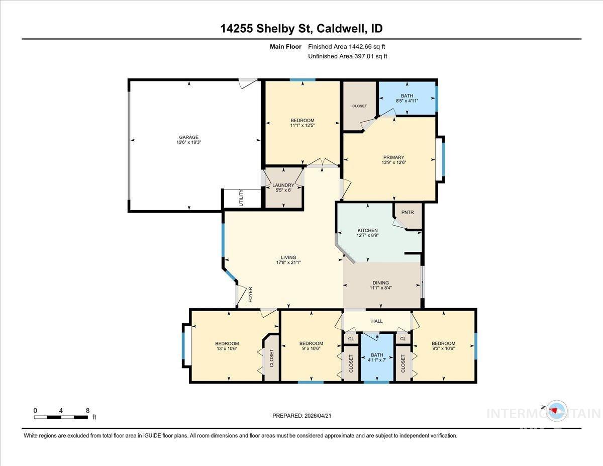 14255 S Shelby Street, Caldwell, Idaho 83607, 4 Bedrooms, 2 Bathrooms, Residential For Sale, Price $373,500,MLS 98983163