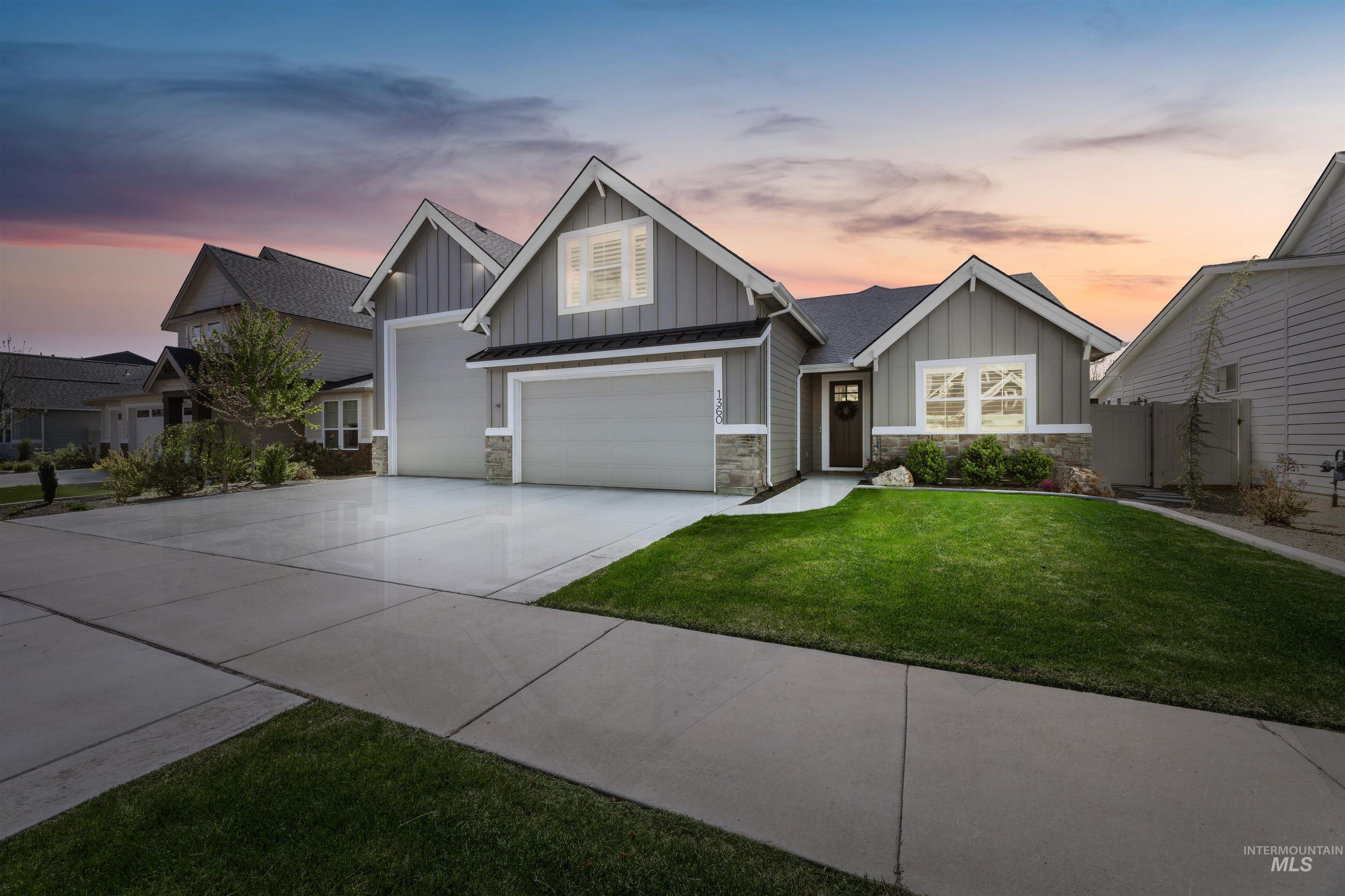1360 E Azan St, Meridian, Idaho 83646-7725, 3 Bedrooms, 3 Bathrooms, Residential For Sale, Price $889,777,MLS 98983609