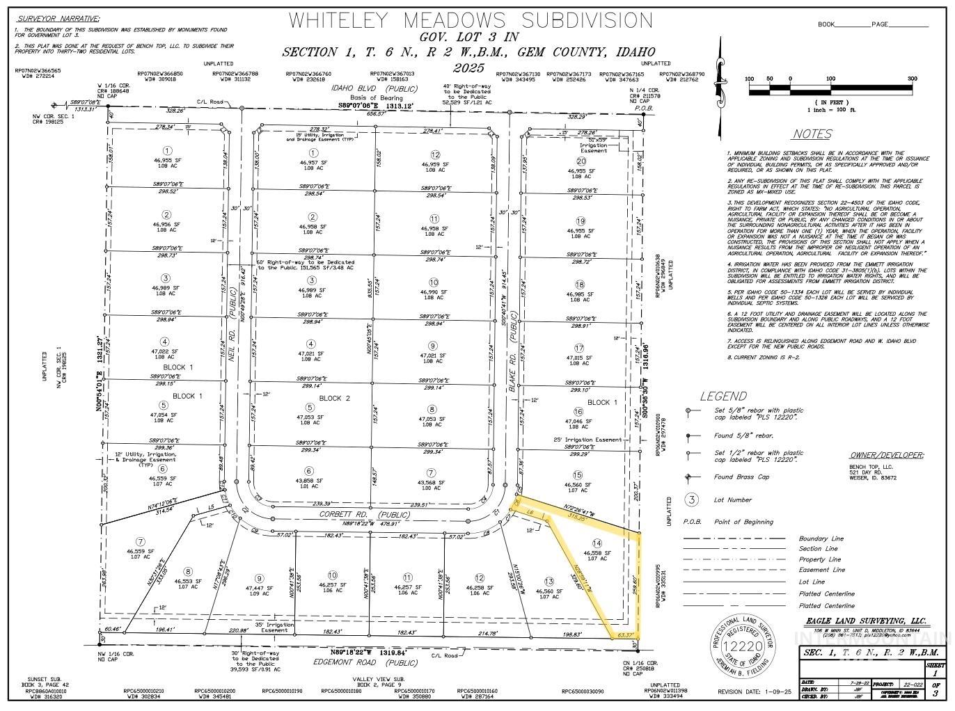 Lot 14 Blake Rd, Emmett, Idaho 83617, Land For Sale, Price $215,000,MLS 98984050